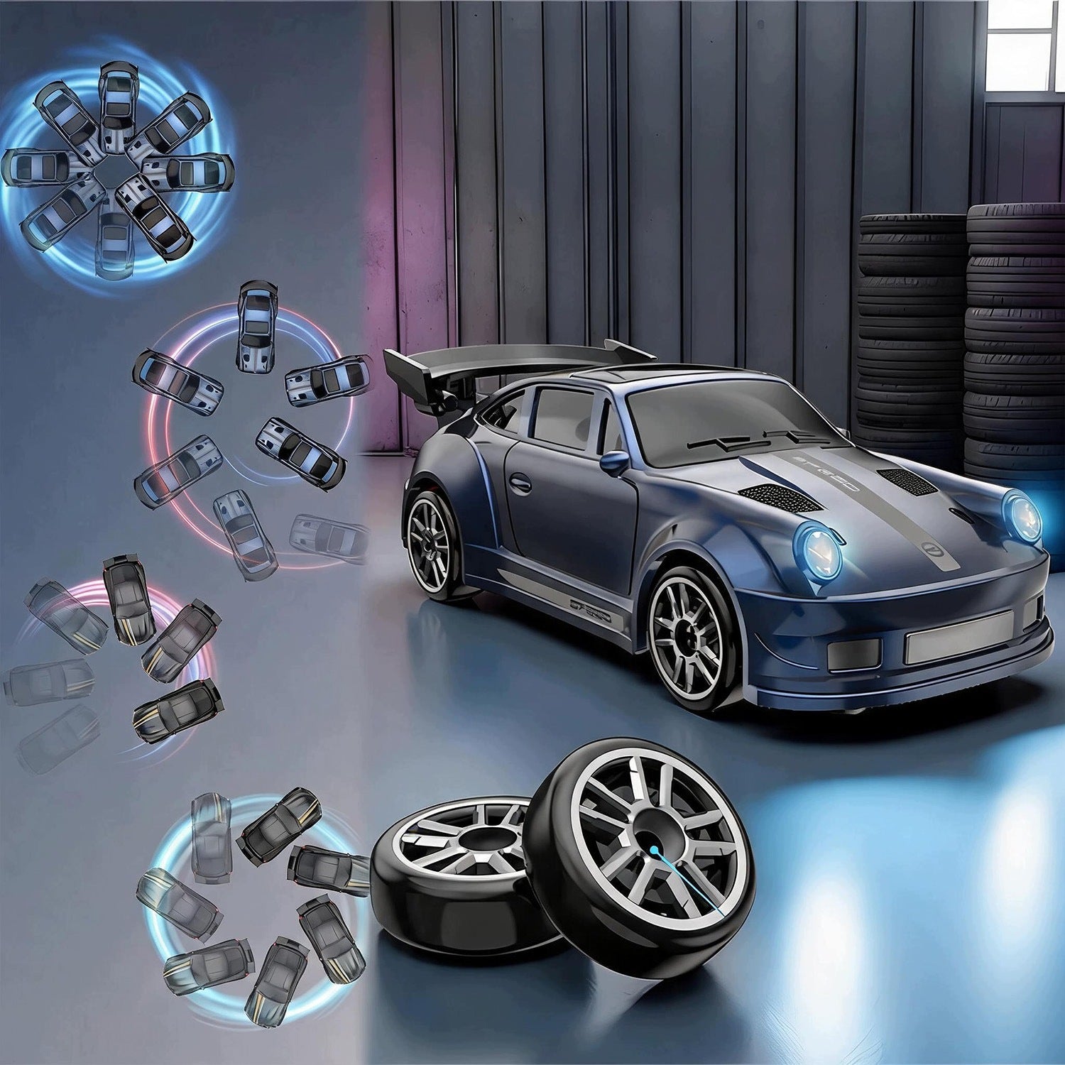 REMOTE CONTROLLED 1:64 CAR AUTO 4X4+PILOT FOR DRIFT TRAINING FOR CHILDREN Product weight with unit packaging 0.3 kg