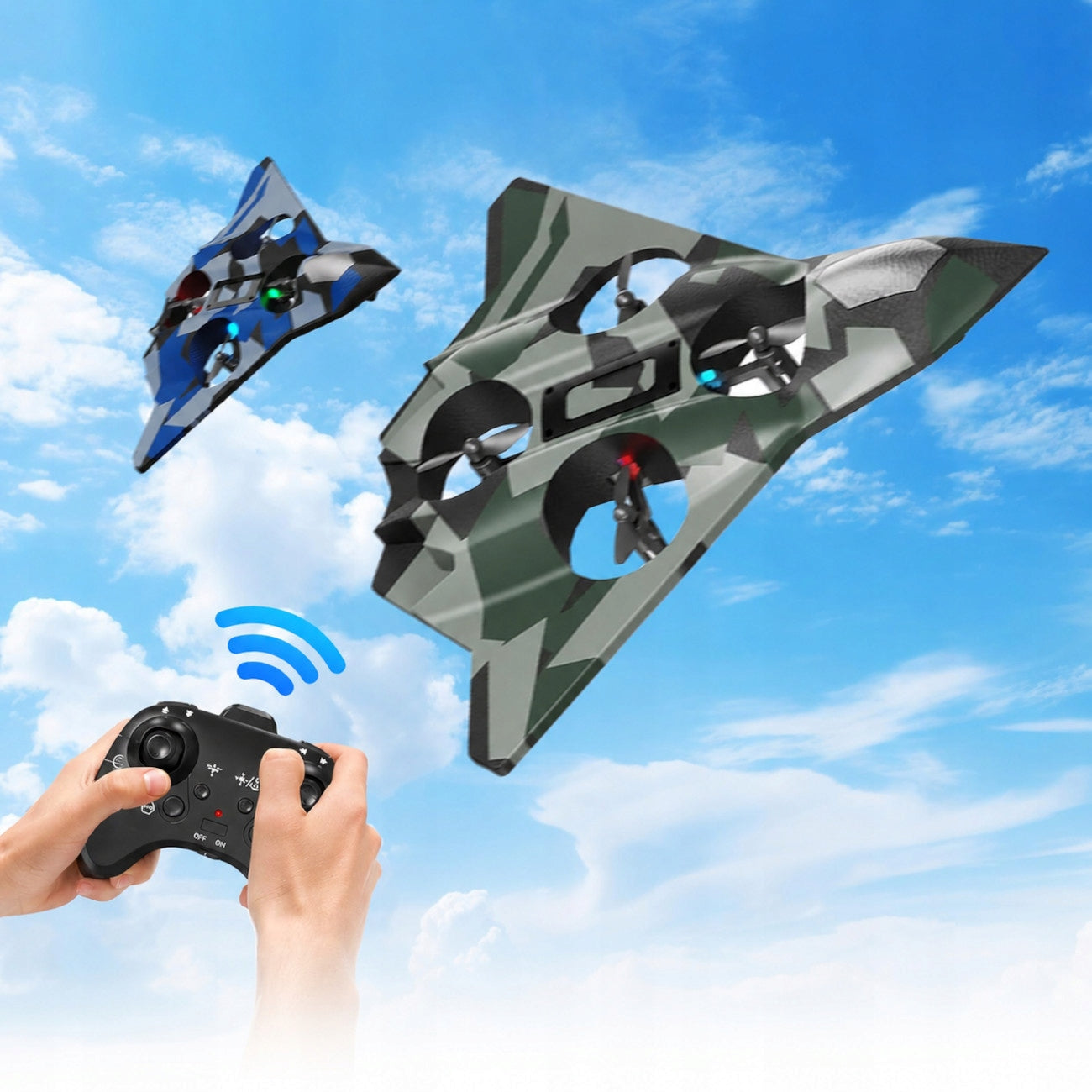 REMOTE CONTROLLED AIRCRAFT DRONE RC MODEL FLYING JET PILOT LED 360 aku Manufacturer code SAMOLOT DRON ZDALNIE STEROWANY