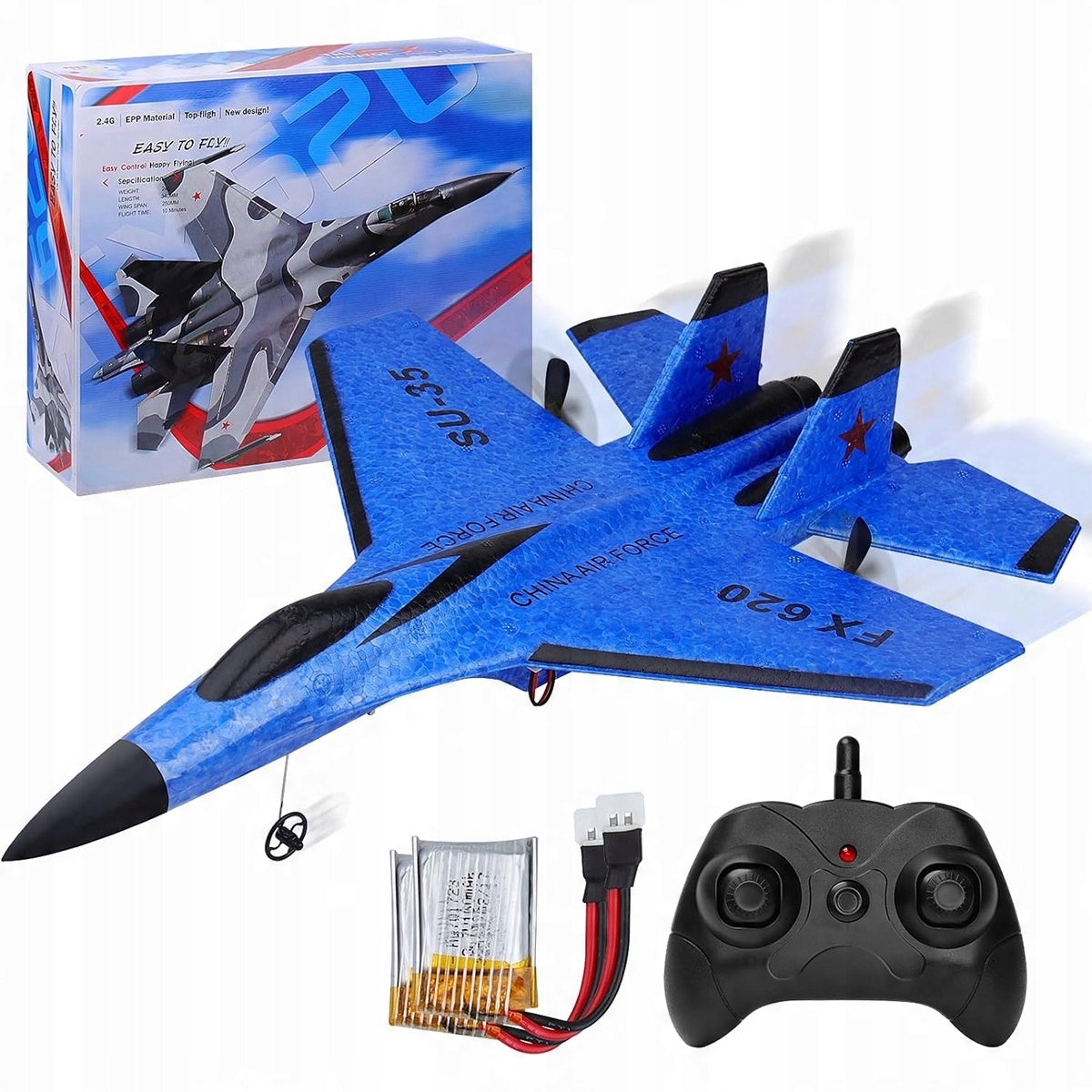 REMOTE CONTROLLED AIRCRAFT SU35 FX620 RC MOTOR GLIDE 33cm WITH LED Brand no brand