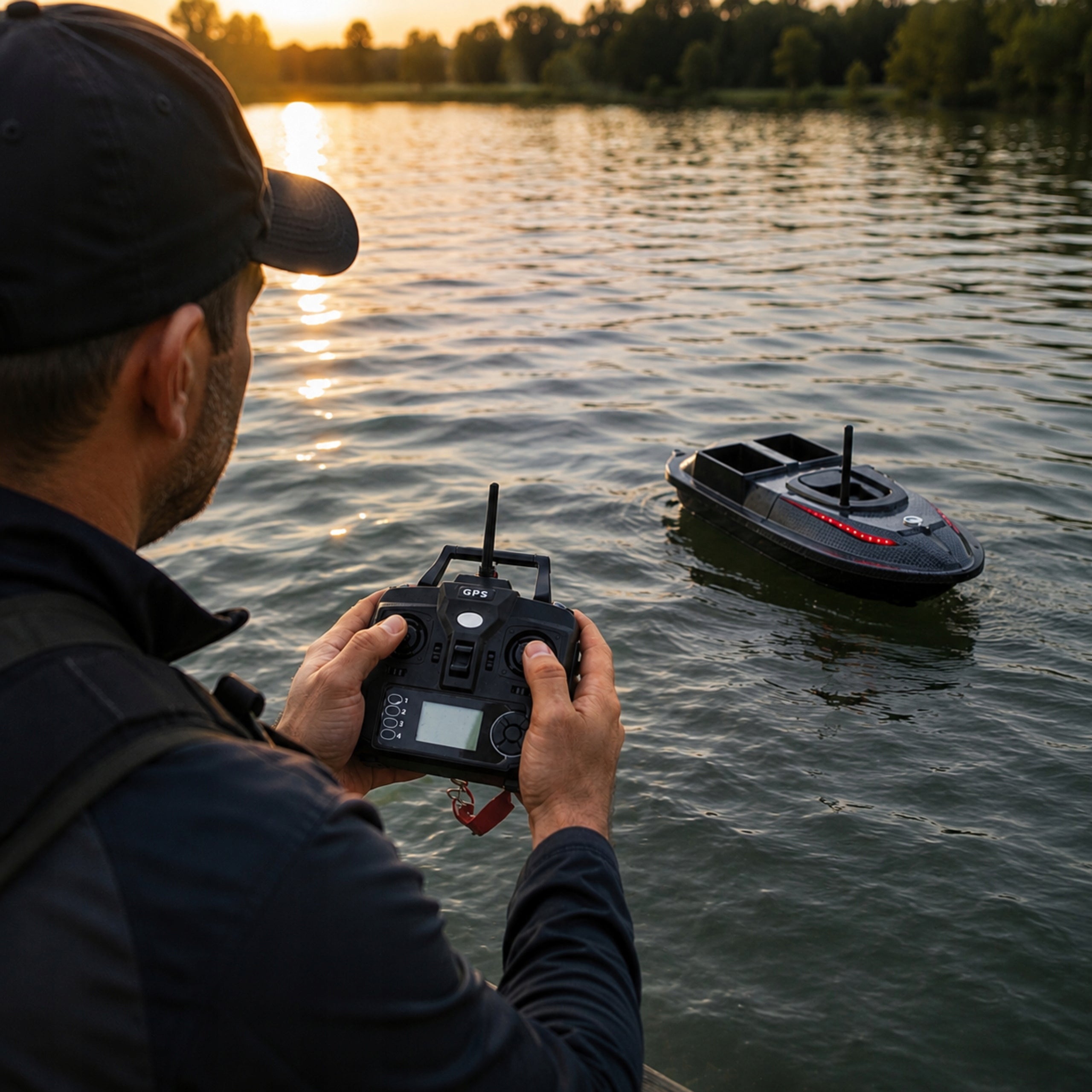REMOTE CONTROLLED BAIT BOAT 2 FEEDERS BOAT GPS FLYTEC V900 5,4 KM/H Manufacturer code KX3308