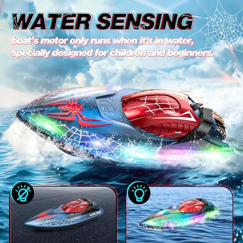REMOTE CONTROLLED BOAT RC SPIDER GLOW FOR KIDS WATER GIFT FOR BIRTHDAY Model SWC5908151242469