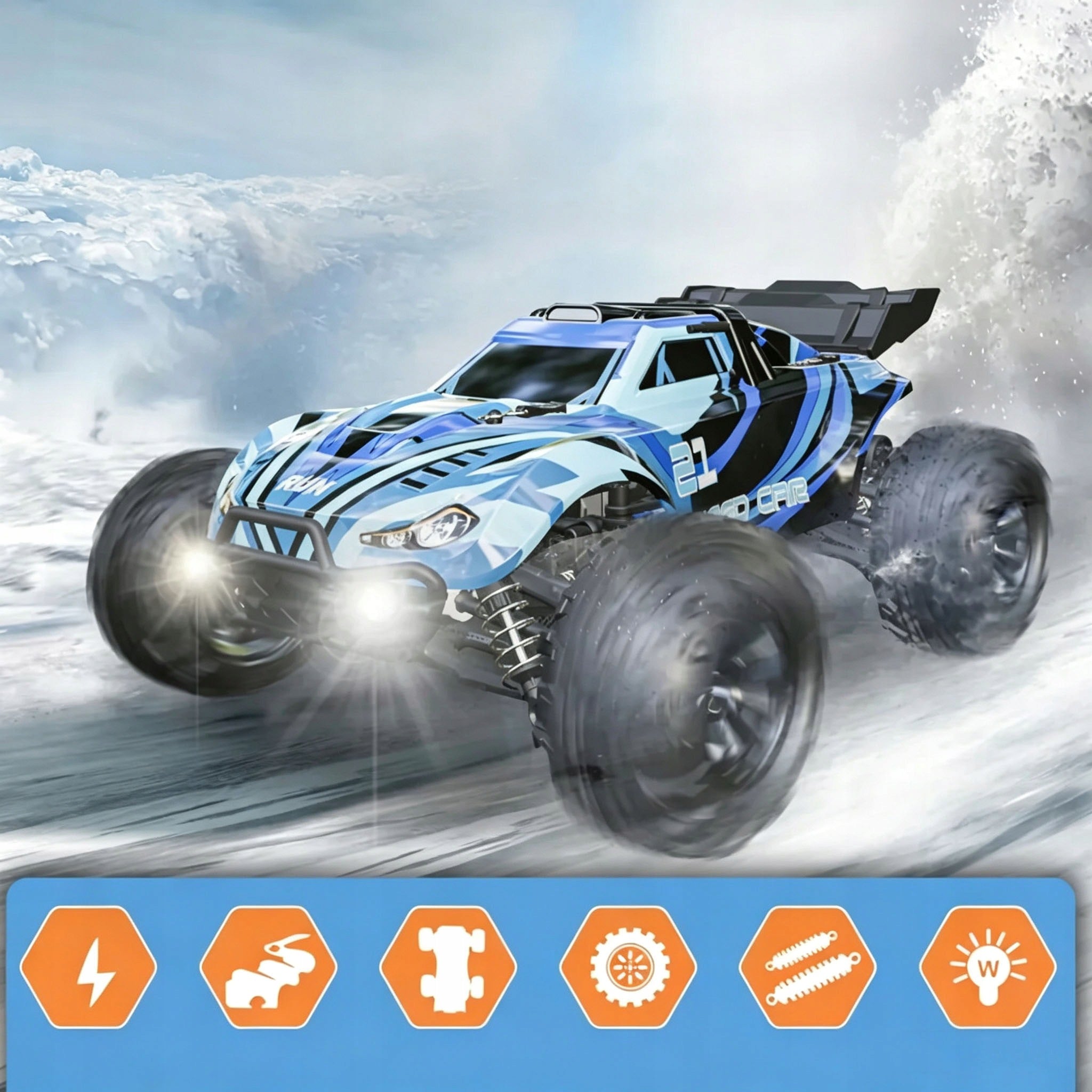 REMOTE CONTROLLED CAR 1:16 OFF-ROAD FAST OFF ROAD 2.4GHZ 4WD 30KM/H Brand no brand