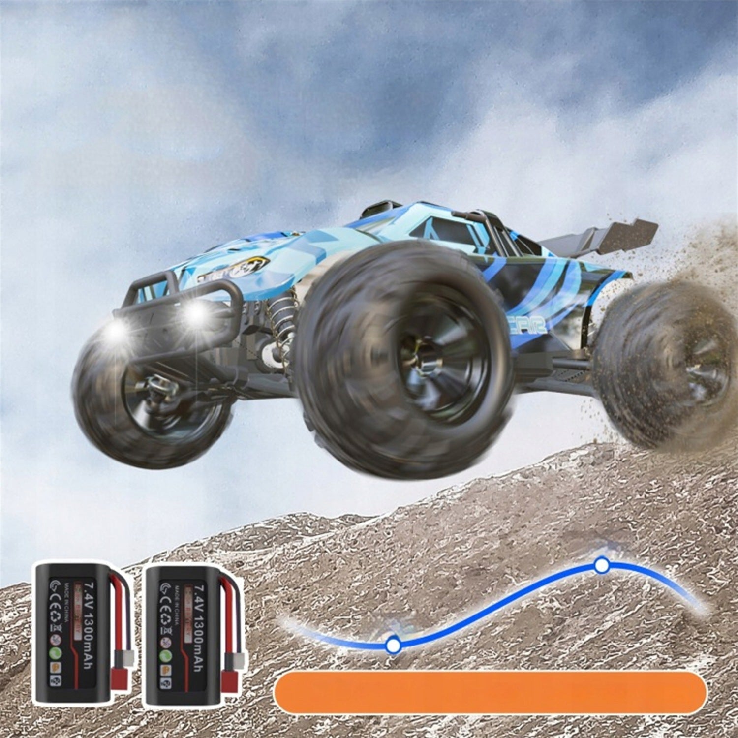 REMOTE CONTROLLED CAR 1:16 OFF-ROAD FAST OFF ROAD 2.4GHZ 4WD 30KM/H Manufacturer code YK-HW8807
