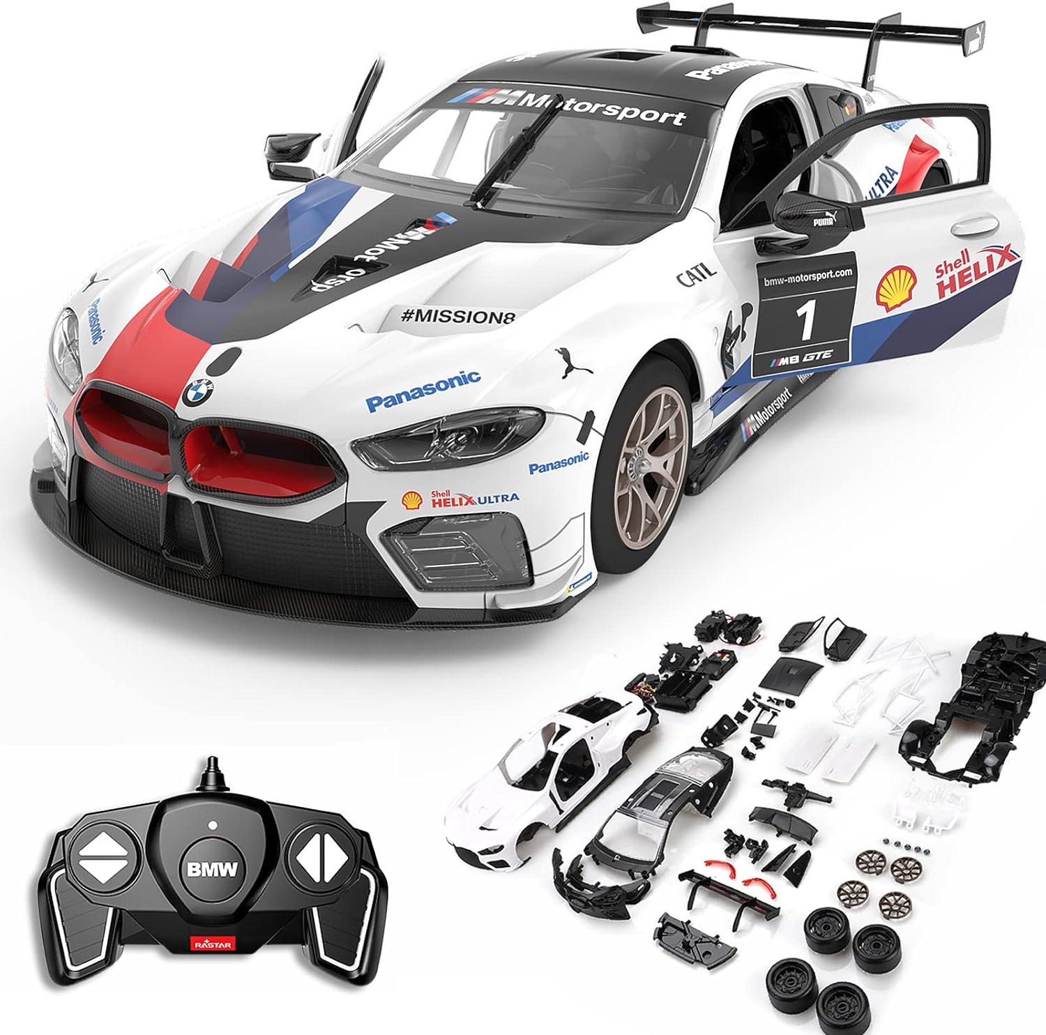 REMOTE CONTROLLED CAR BMW M8 GTE RASTAR for folding DIY AUTO RC PILOT Packaging status original