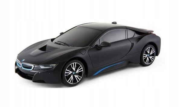 REMOTE CONTROLLED CAR BMW i8 1:18 RASTAR BLACK CAR 59200