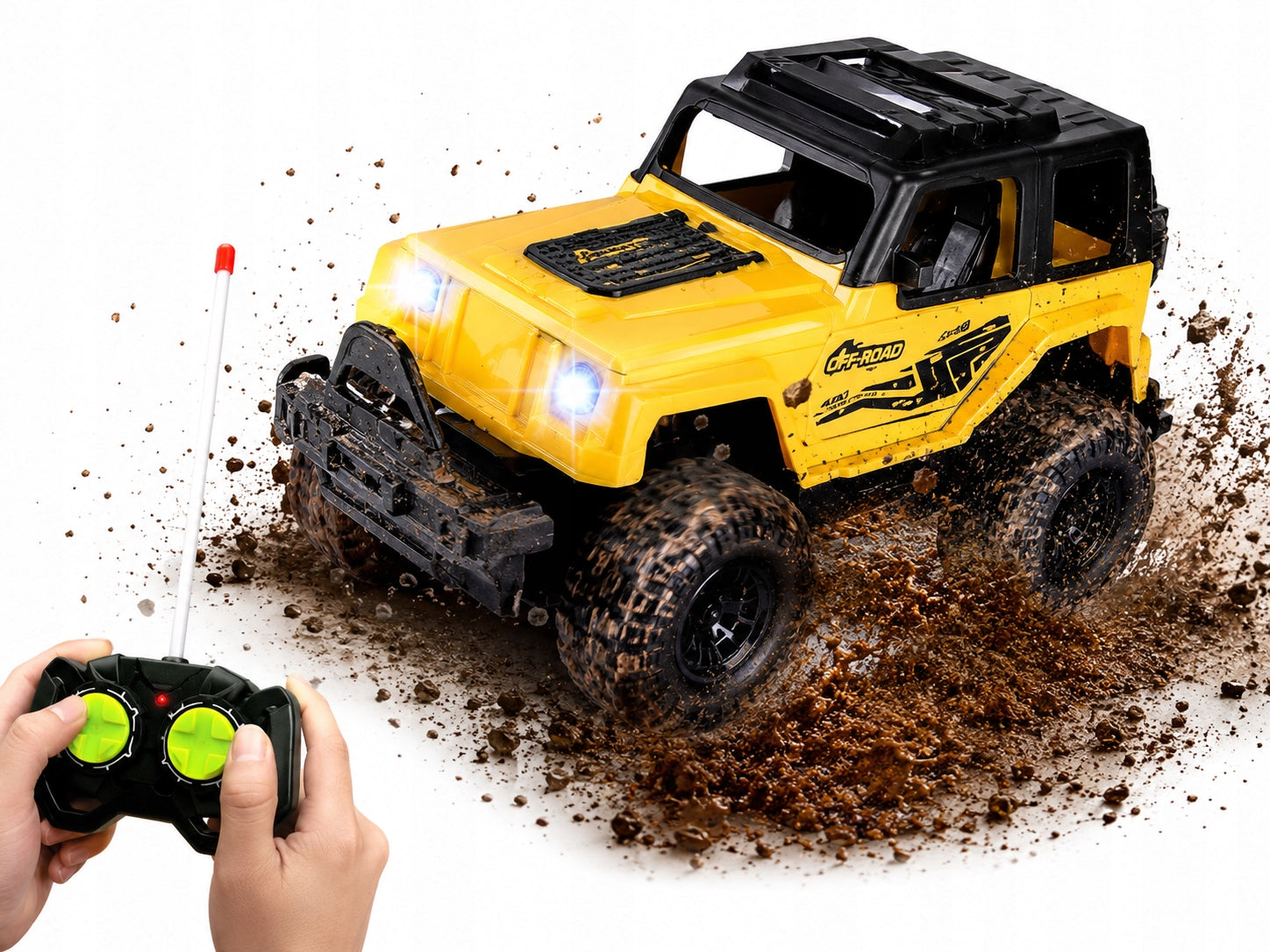 REMOTE CONTROLLED CAR OFF ROAD 4x4 JEEP OFF-ROAD CAR FOR REMOTE CONTROL 1:18