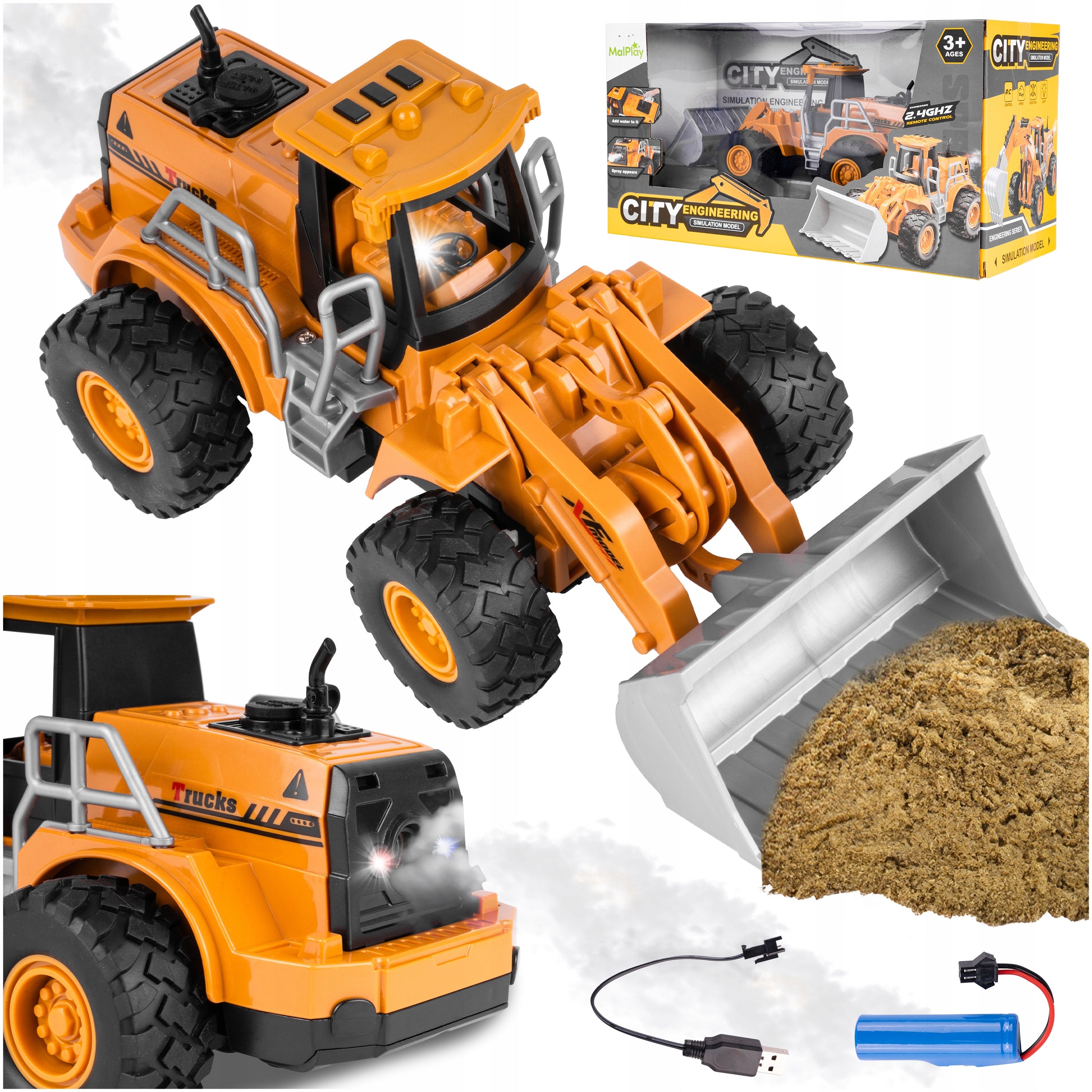 REMOTE CONTROLLED CHARGER FOR REMOTE CONTROL RC VEHICLE BULLDOZER CONSTRUCTION MACHINE
