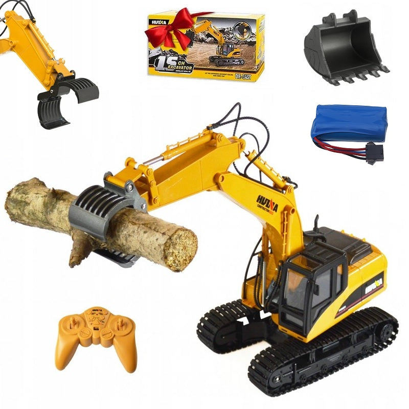 REMOTE CONTROLLED CRAWLER EXCAVATOR + 2in1 METAL REMOTE CONTROL GIFT
