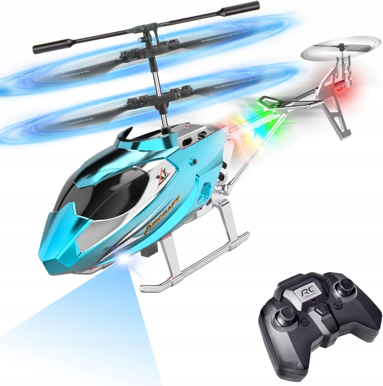 REMOTE CONTROLLED HELICOPTER ON REMOTE CONTROL RC BLUE HELICOPTER Packaging status original