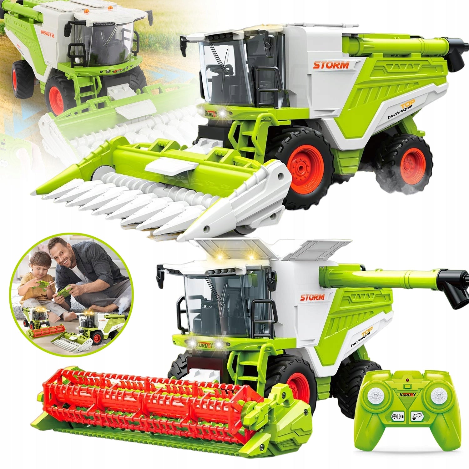 REMOTE CONTROLLED LED RC COMBINE HARVESTER FOR REMOTE CONTROL GIFT FOR KIDS