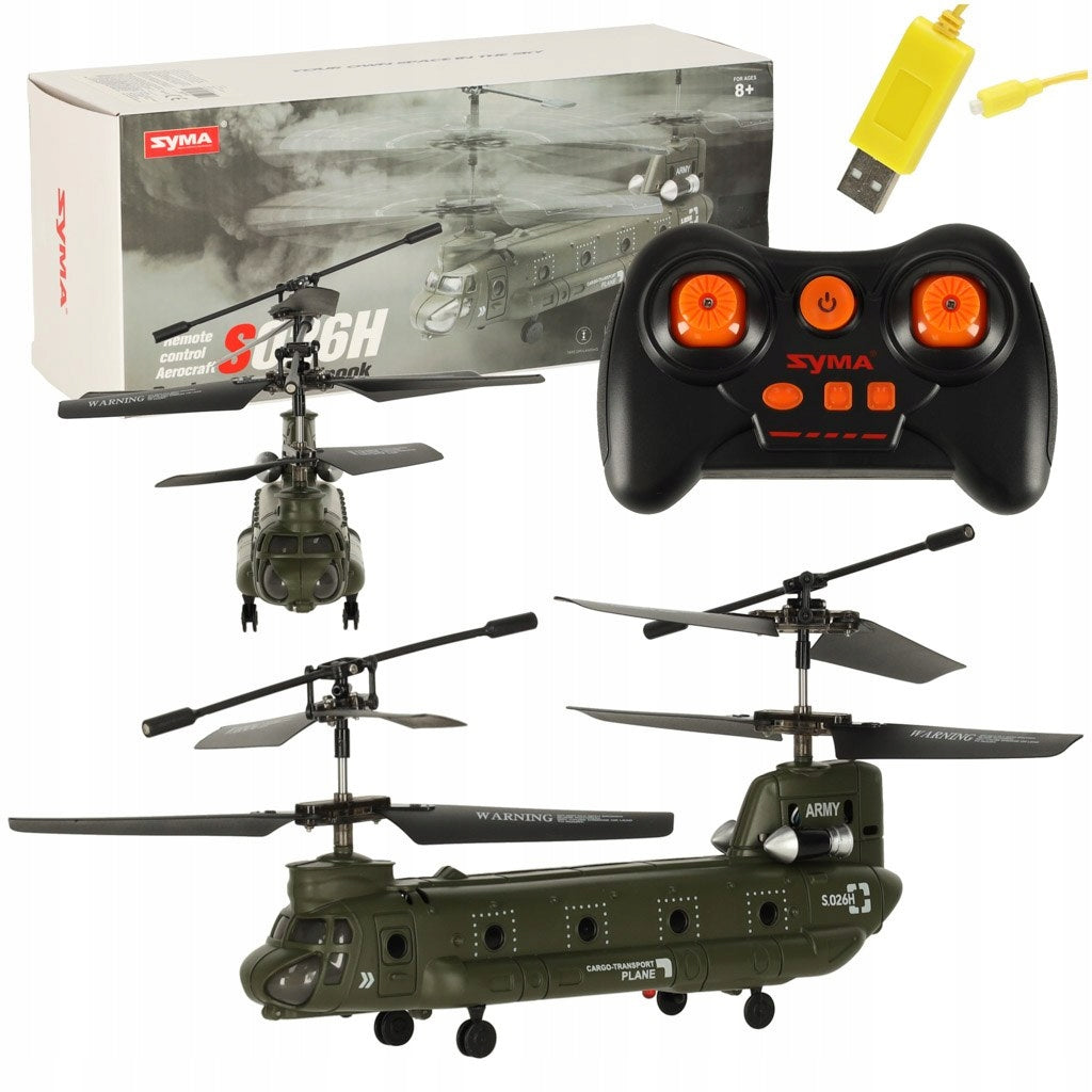 REMOTE CONTROLLED MILITARY HELICOPTER FOR RC REMOTE CONTROL SYMA S026H-1 2,4GHz WI-FI