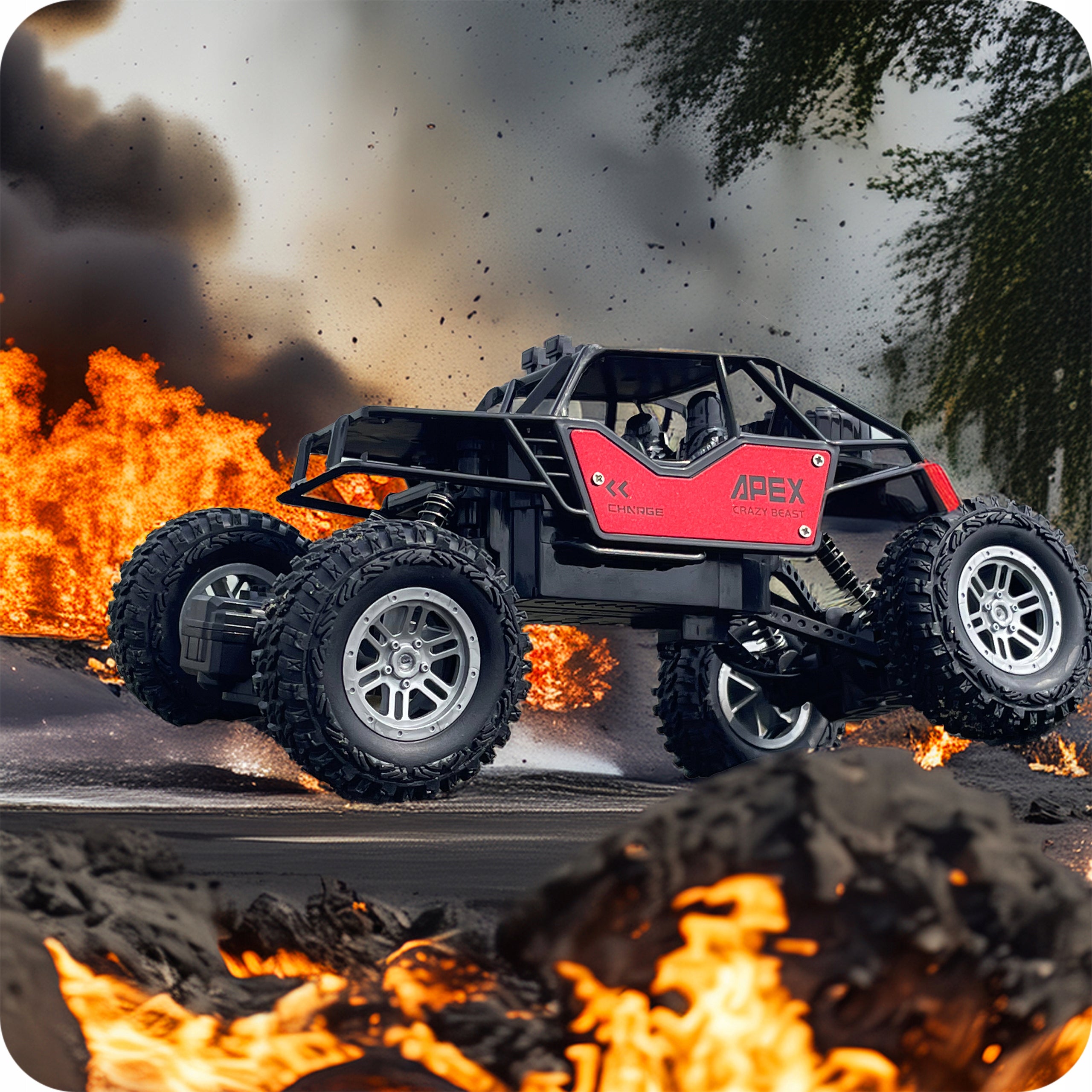 REMOTE CONTROLLED OFF-ROAD CAR LARGE FOR CHILDREN AUTO RC + 2 BATTERIES Manufacturer code SAMOCHÓD ZDALNIE STEROWANY AUTO RC KRUMAD