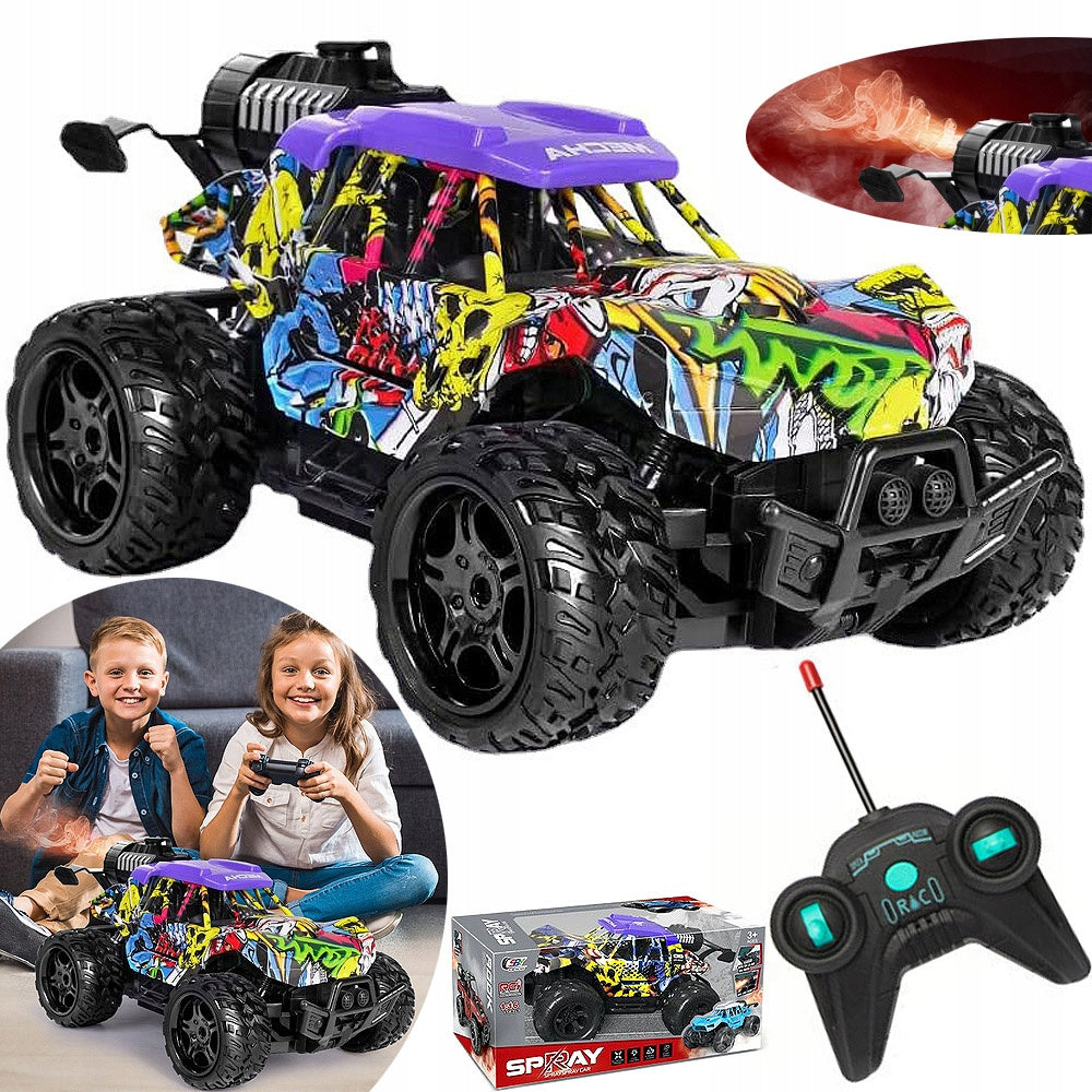 REMOTE CONTROLLED OFF-ROAD CAR RC AUTO FOR REMOTE CONTROL WITH LED SPRAY MONSTER Character/Title other