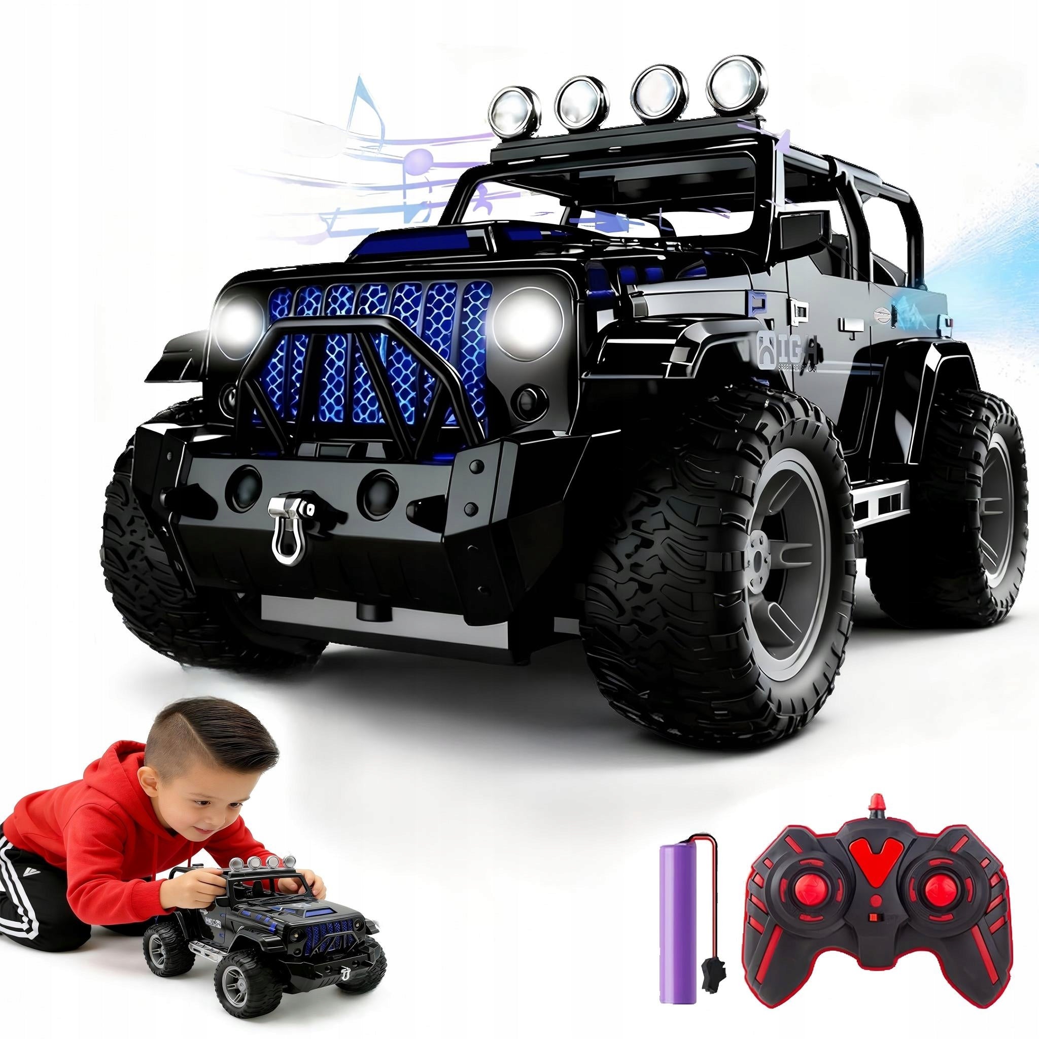 REMOTE CONTROLLED OFF-ROAD VEHICLE AUTO OFF ROAD MILITARY JEEP PILOT