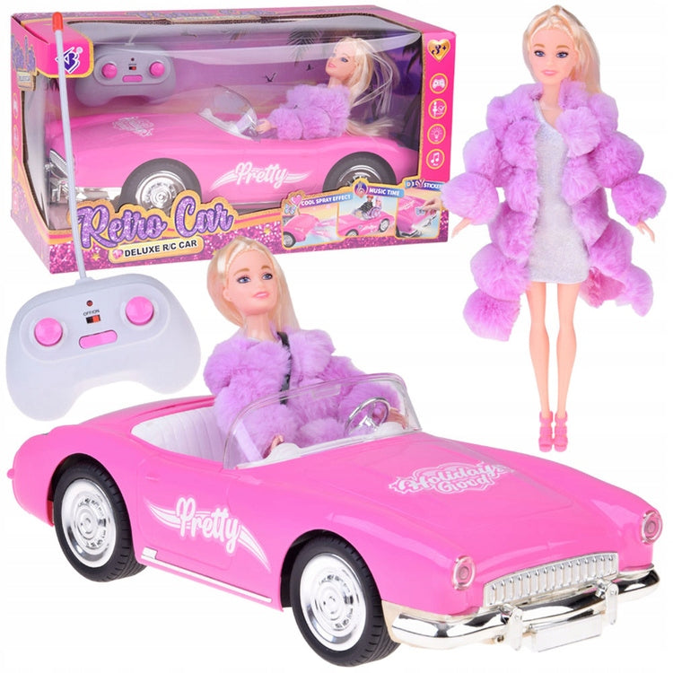REMOTE CONTROLLED PINK REMOTE CONTROL CAR WITH DOLL LIGHT SOUND EFFECTS Manufacturer code SP-739091
