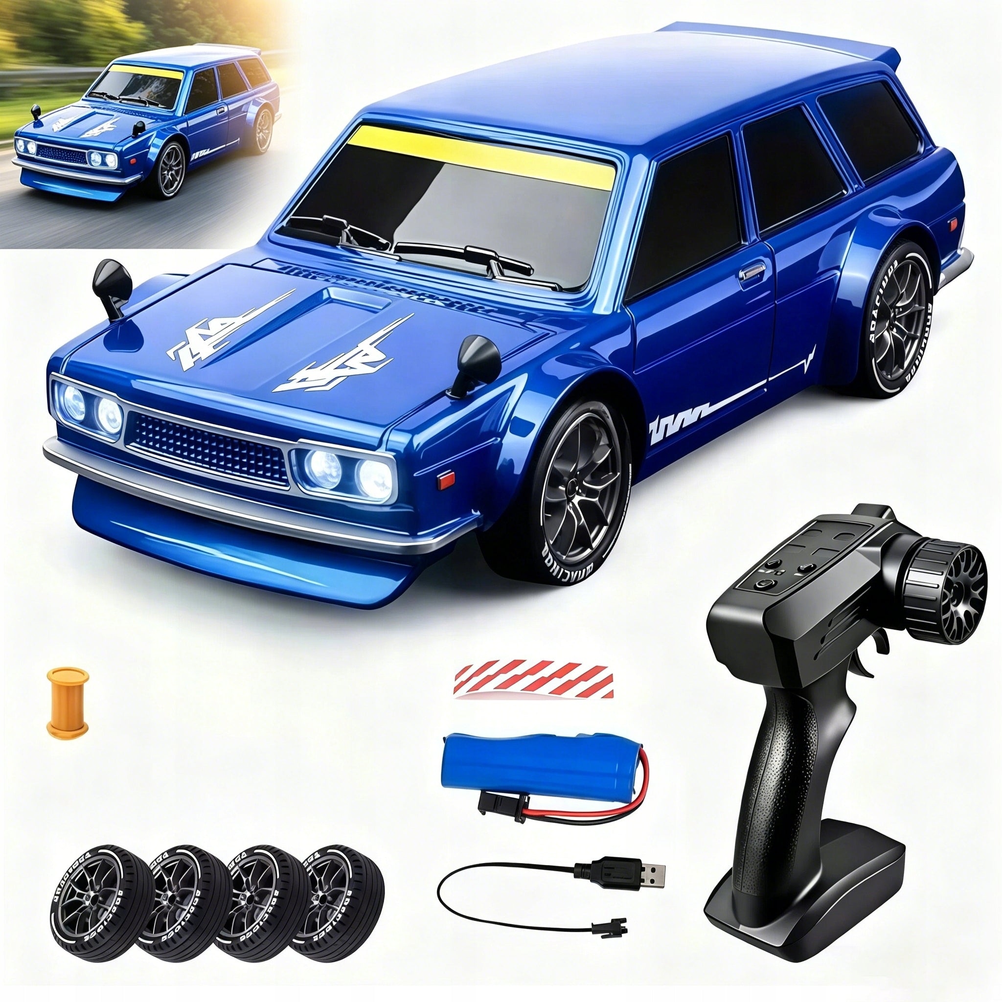 REMOTE CONTROLLED RACING CAR FOR DRIFT 4X4 LED REMOTE CONTROL 2.4GHZ