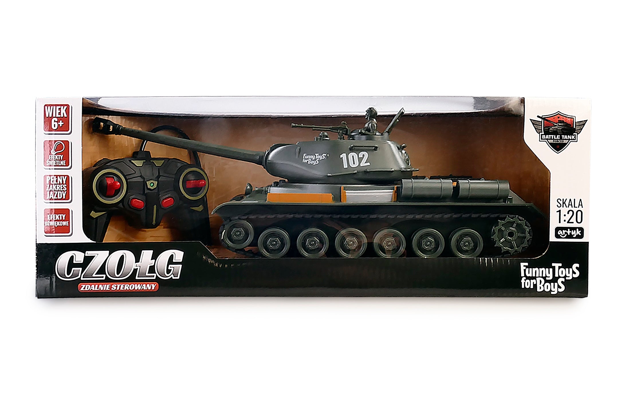 REMOTE CONTROLLED TANK ORE 102 SOUND R/C 72373 ARTYK Brand Artyk