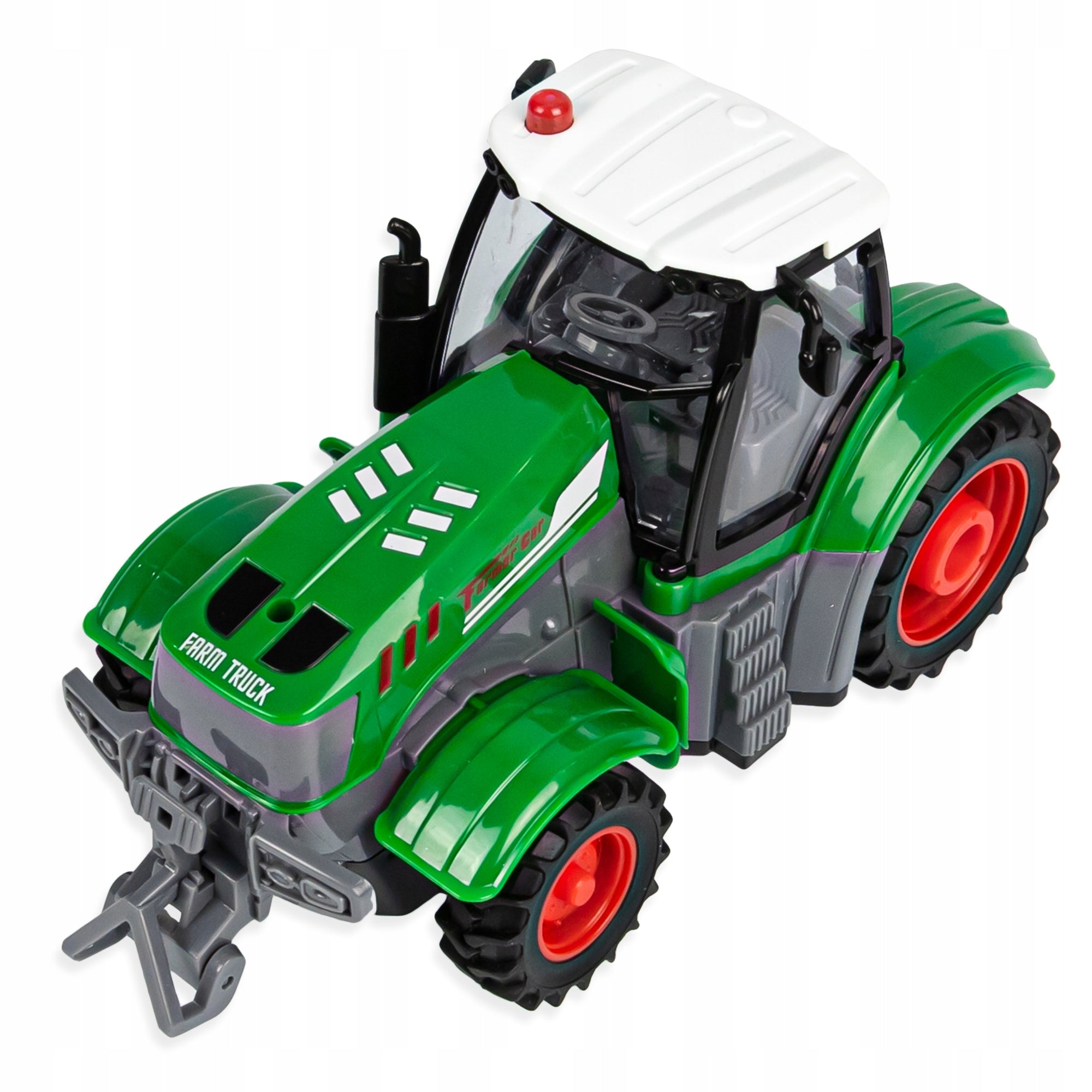 REMOTE CONTROLLED TRACTOR FOR CHILDREN ON REMOTE CONTROL LIGHT FOLDING HOOK Color green