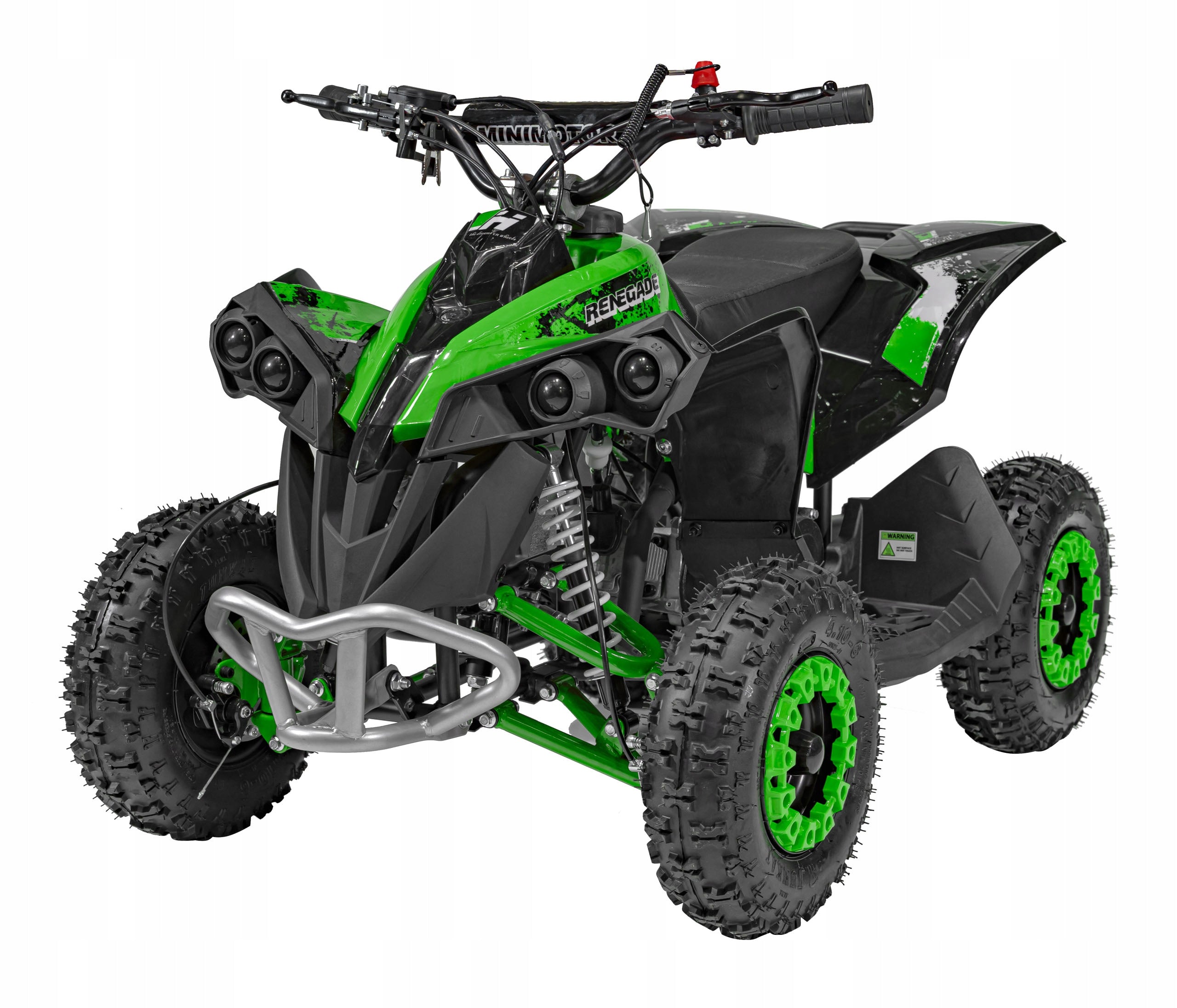 RENEGADE HIPERFECT 49CC Combustion Quad for children 40 km/h Green ATV-3A Brand Ramiz