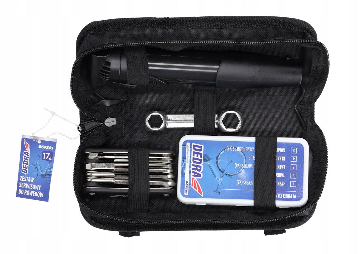 REPAIR KIT FOR BIKE DEDRA 17 EL. MULTITOOL PUMP PATCH INNER TUBE CASE Manufacturer code 06F301