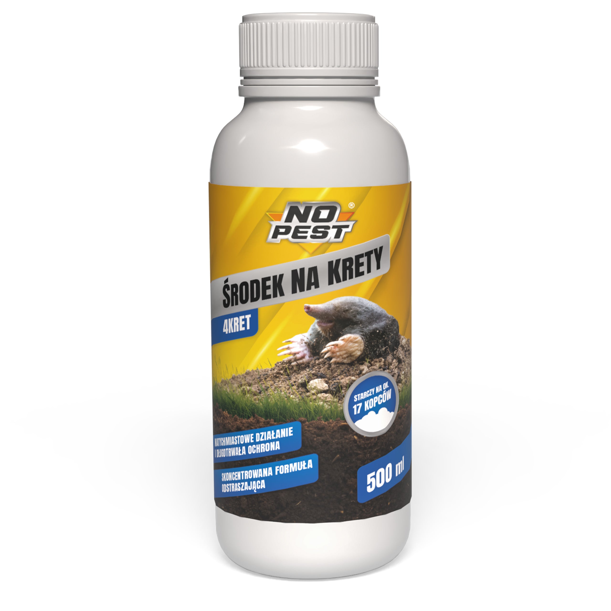 REPELLENT FOR MOLES VOLES RODENTS BARRIER 4KRET NO PEST 500ML Packaging status original