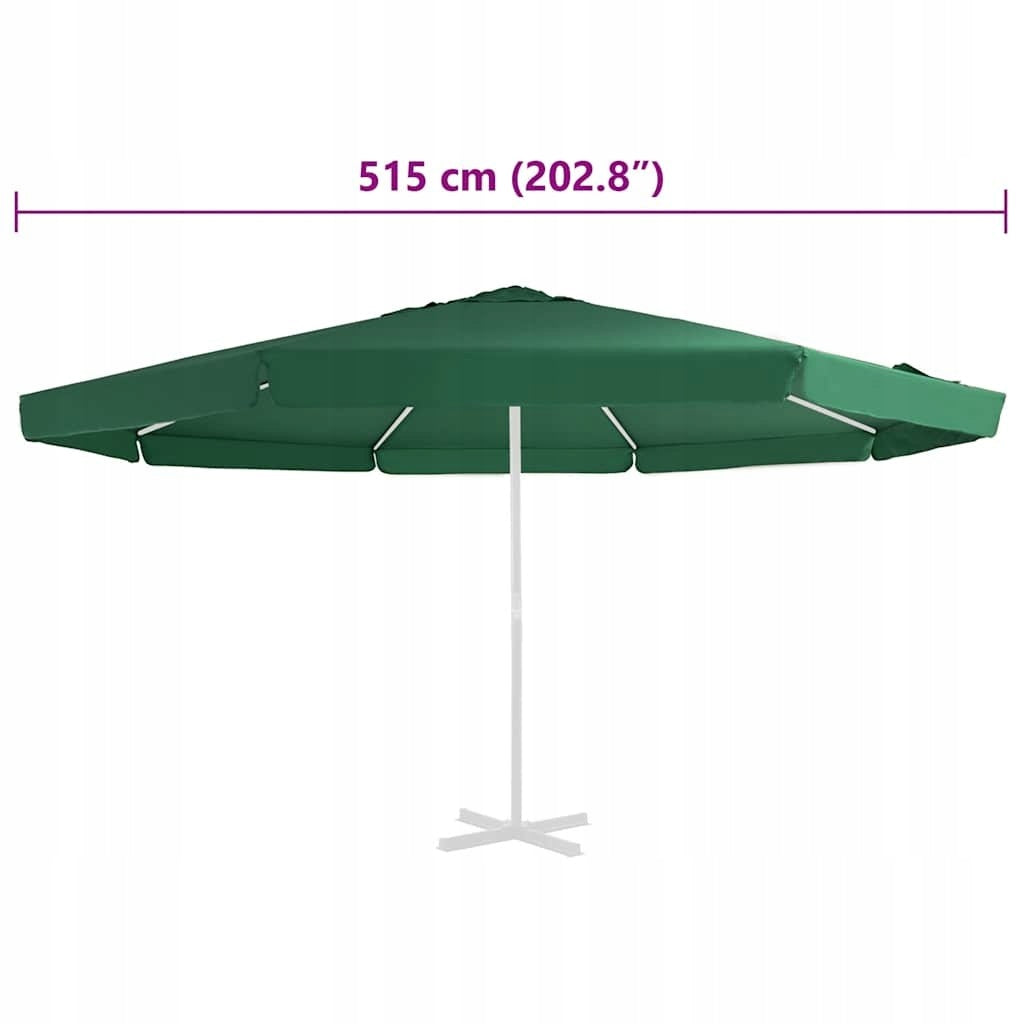 REPLACEMENT GARDEN UMBRELLA COVER GREEN 515CM Manufacturer code 312539