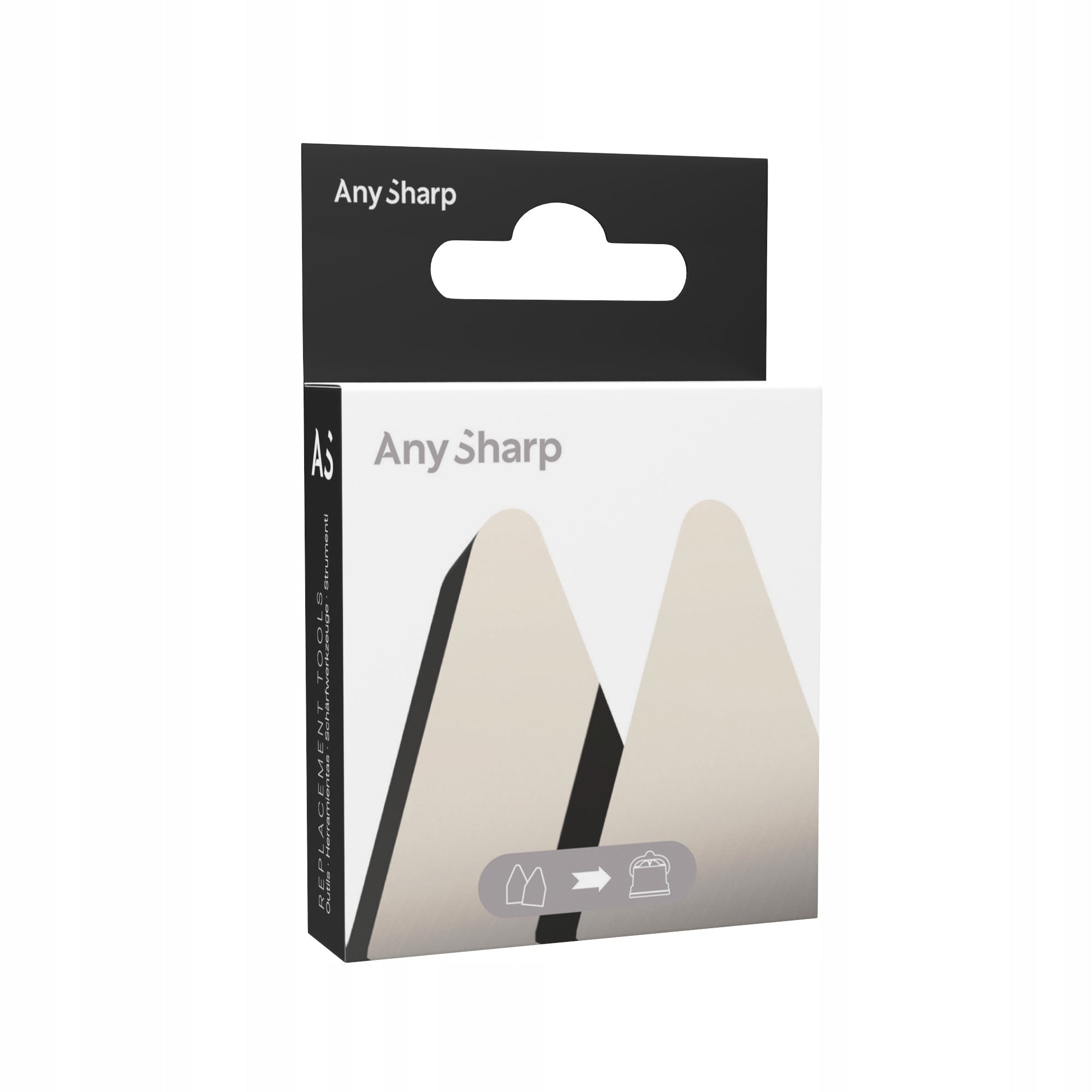 REPLACEMENT SHARPENING PLATES FOR SHARPENER AnySharp PRO - CLASSIC - EVO Packaging status original