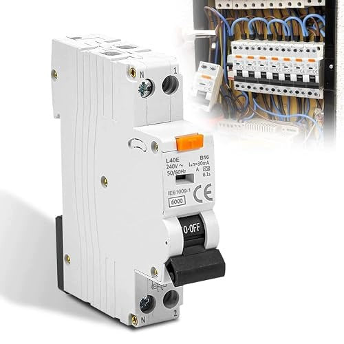 RESIDUAL CURRENT CIRCUIT BREAKER RCBO 16A 30MA FI LS FUSE steel Brand no brand