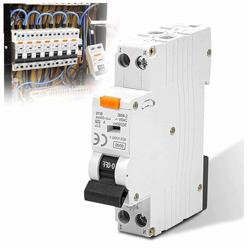 RESIDUAL CURRENT CIRCUIT BREAKER RCBO 16A 30MA FI LS FUSE steel