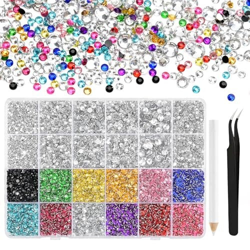 RESIN STRAS STONES MULTICOLOR SET OF 36000 PCS. FOR MANICURE Brand no brand