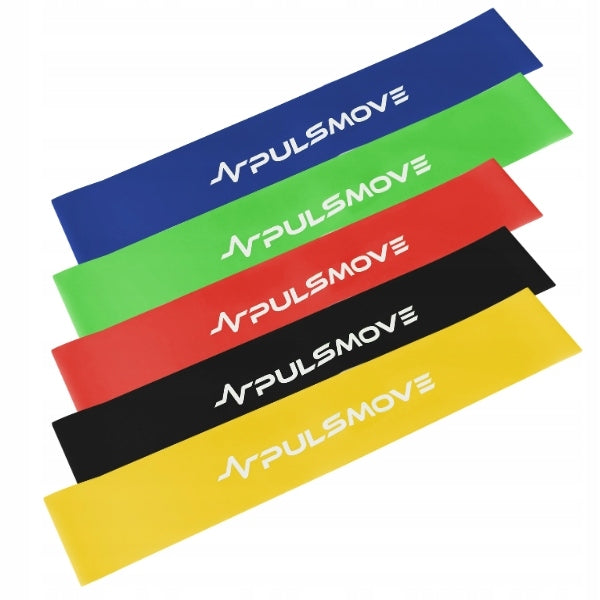 RESISTANCE BANDS FOR EXERCISE PULSMOVE SET OF 5 RESISTANCE BANDS FOR PHYSIOTHERAPY Manufacturer code 5906871013536