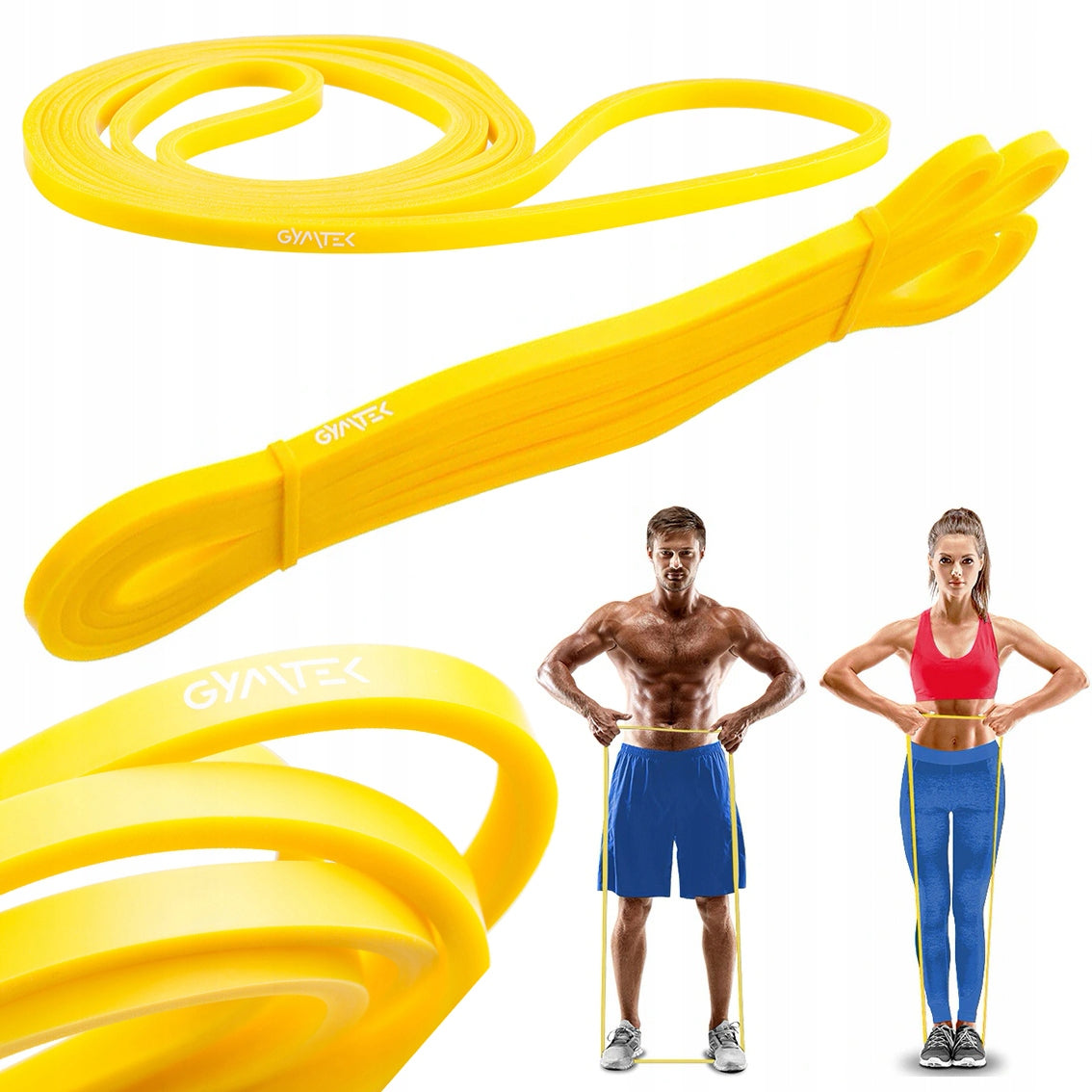 RESISTANCE RUBBER FOR EXERCISE FITNESS TRAINING TAPE RESISTANCE LIGHT 1-7KG GYMTEK