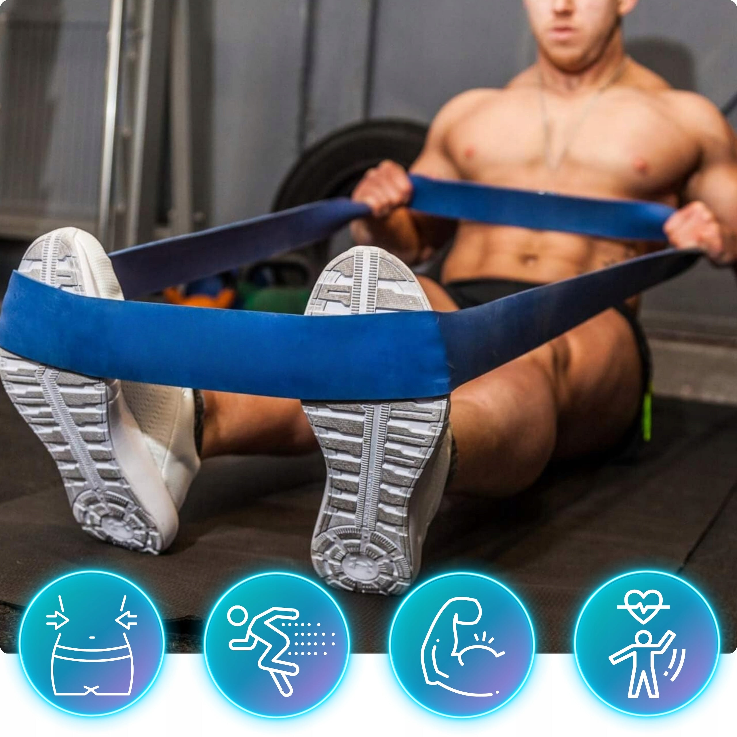RESISTANCE RUBBER FOR PULL-UP EXERCISES PREMIUM 29-79 kg Length 208 cm