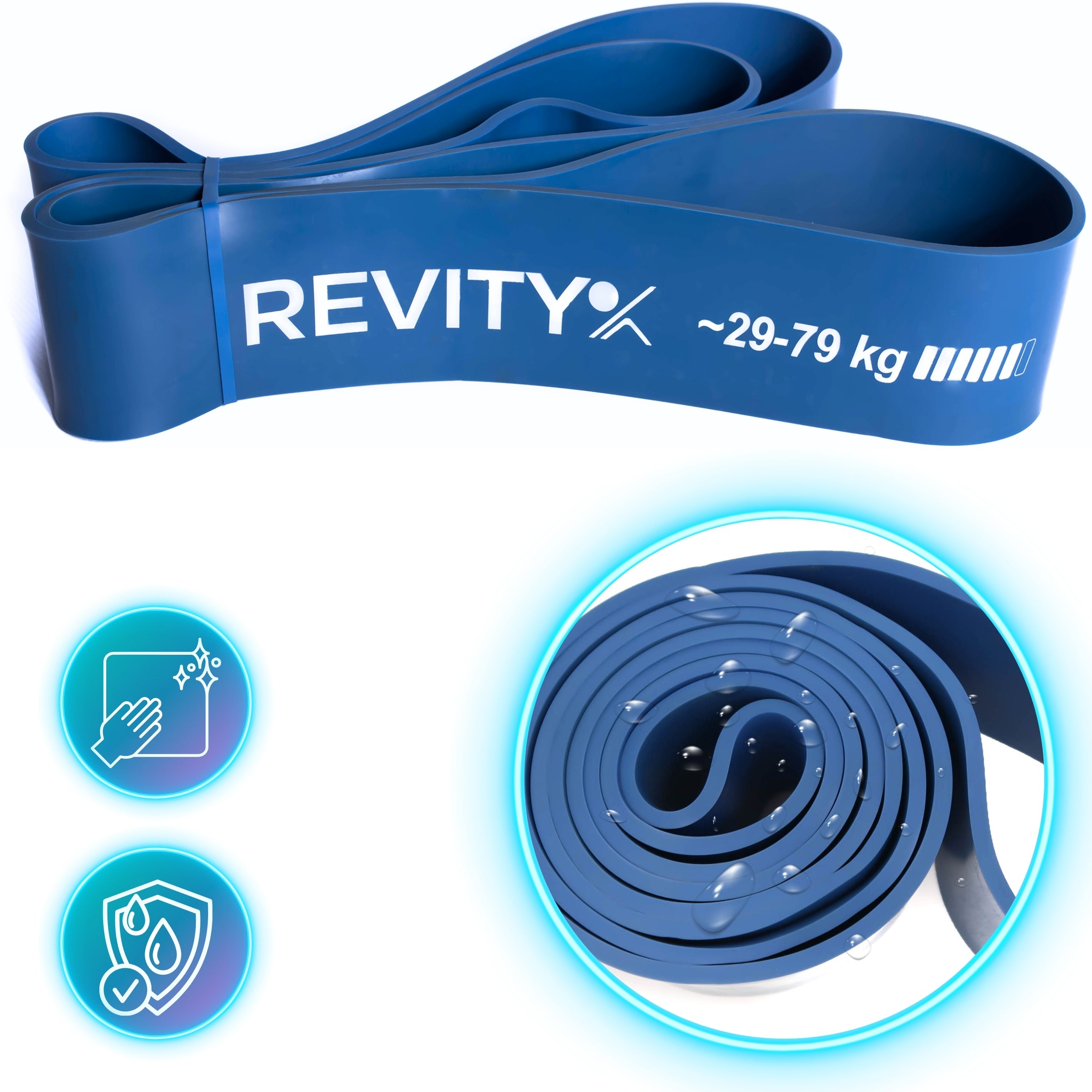 RESISTANCE RUBBER FOR PULL-UP EXERCISES PREMIUM 29-79 kg Thickness 4.5 mm