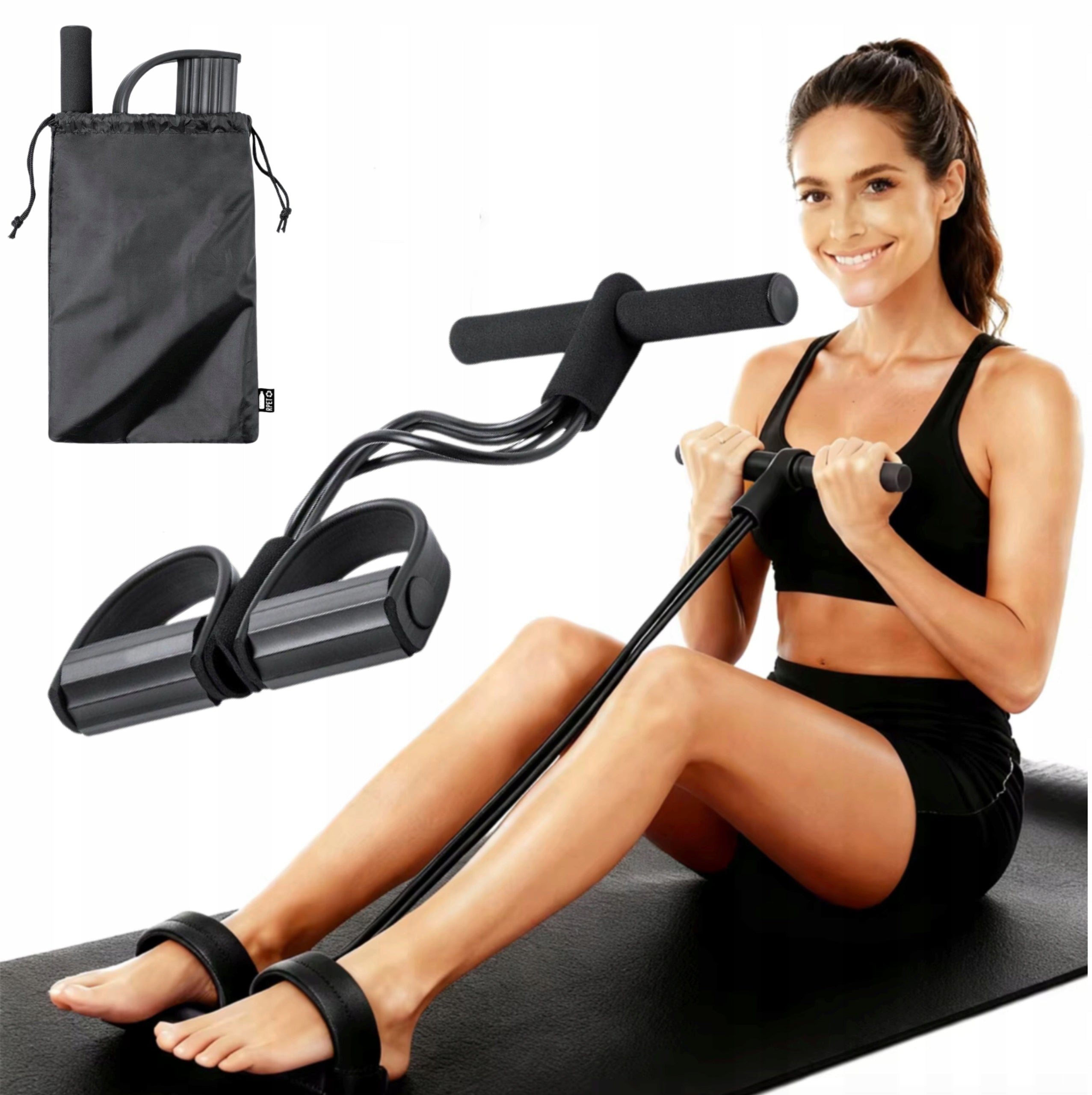 RESISTANCE RUBBER FOR WOMEN FOR ABDOMINAL EXERCISES BUTTOCKS SET BAG + EBOOK Manufacturer code Czarma guma oporowa + torba + Ebook