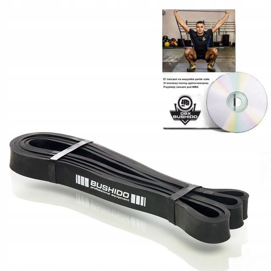 RESISTANCE RUBBER POWER BAND BLACK REINFORCED DBX BUSHIDO 12-30 KG