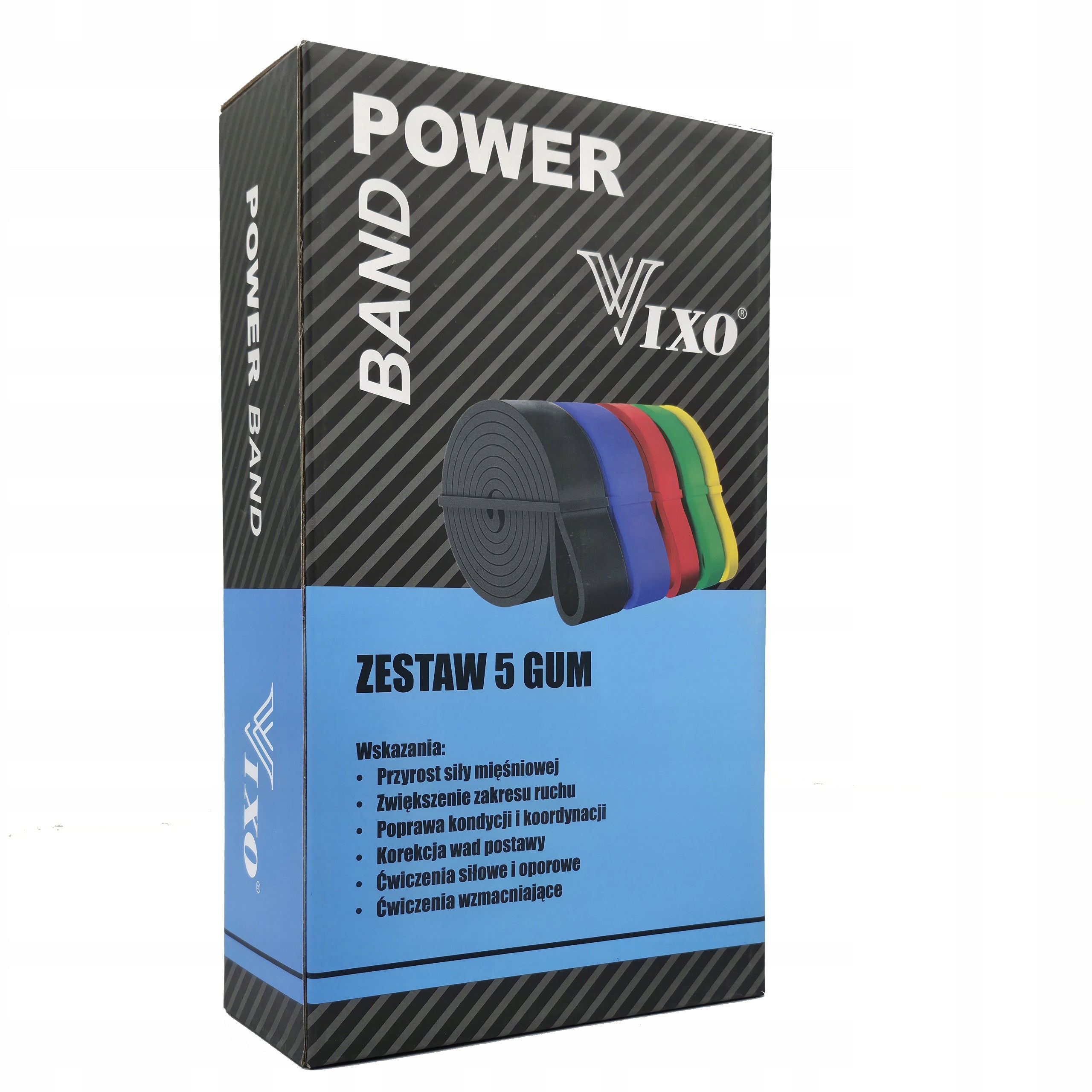 RESISTANCE RUBBER POWER BAND SET 5EL 2-54KG FITNESS TRAINING BANDS CROSSFIT Manufacturer code VX20200