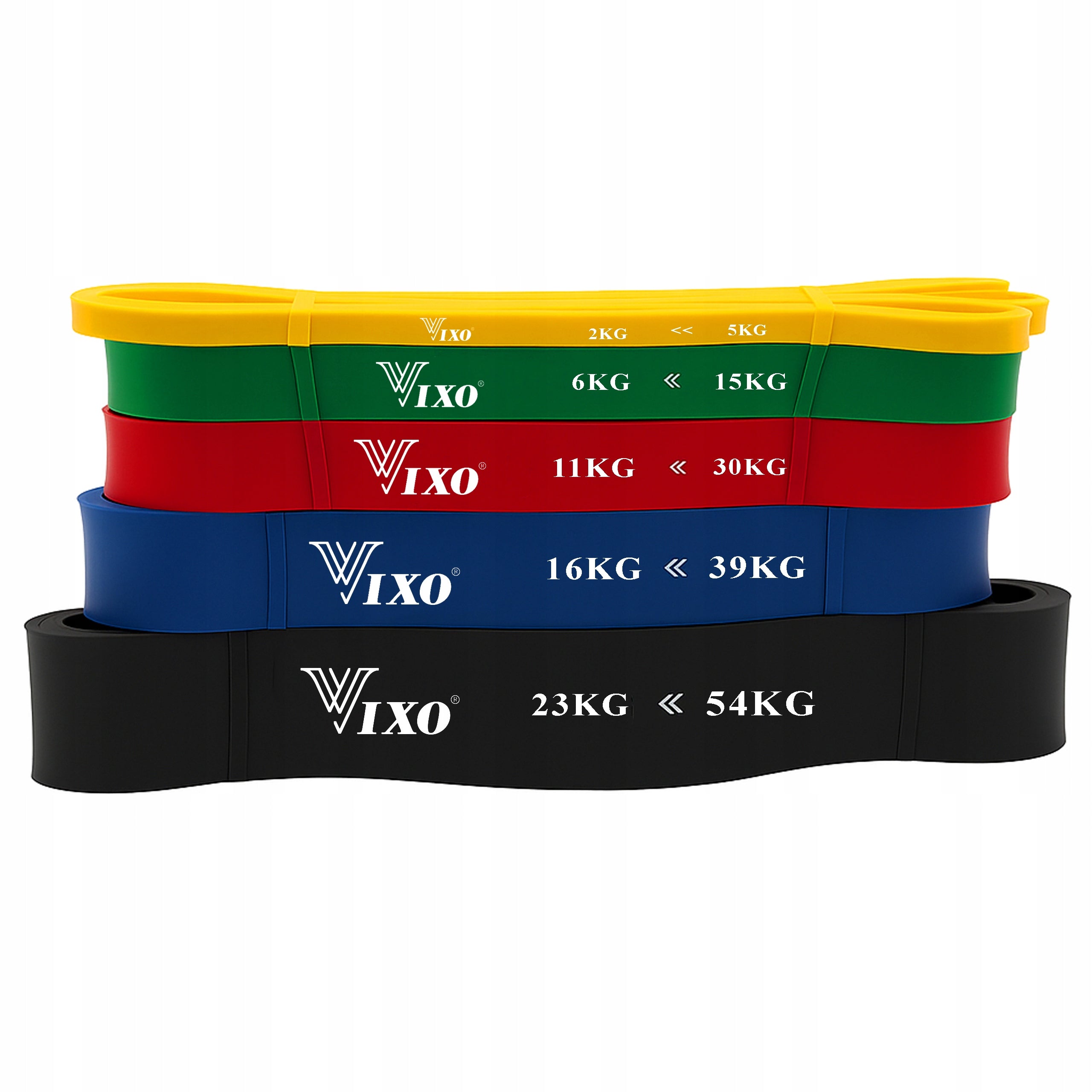 RESISTANCE RUBBER POWER BAND SET 5EL 2-54KG FITNESS TRAINING BANDS CROSSFIT Packaging status original