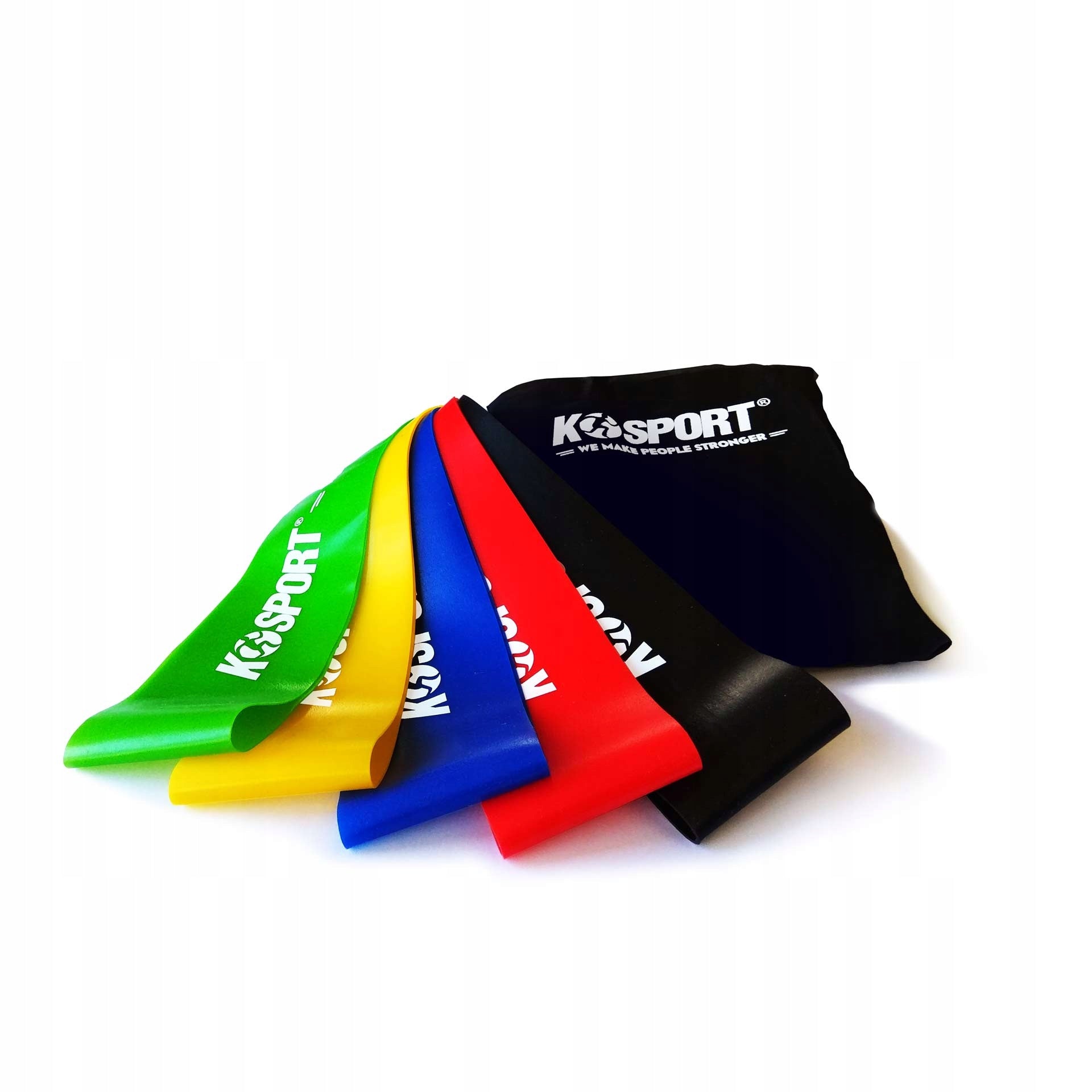 RESISTANCE RUBBER SET OF 5 FOR STRETCHING EXERCISES TRAINING MINI BAND 30 CM