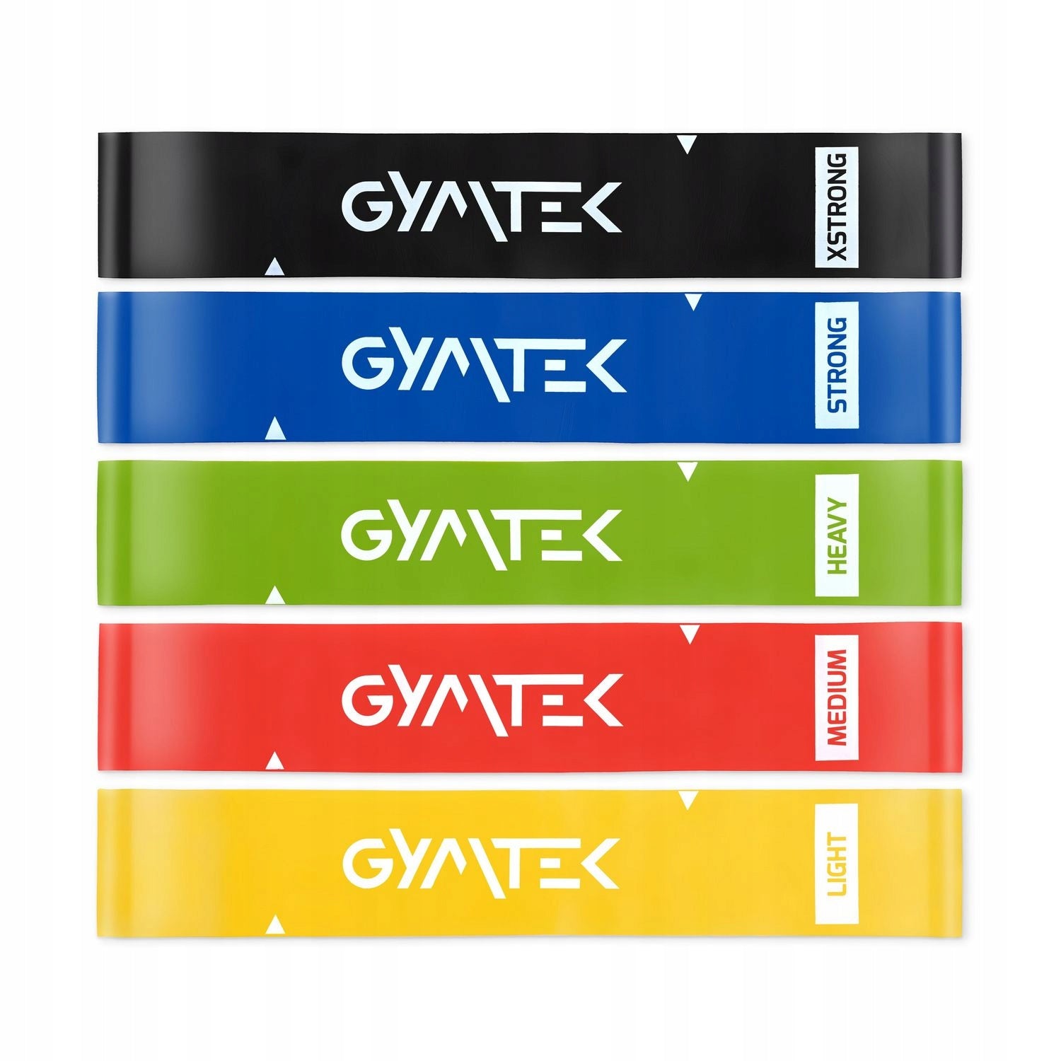RESISTANCE RUBBER SET OF RESISTANCE RUBBERS FOR EXERCISE MINI BAND 0,5-30KG 5PCS GYMTEK Resistance 0.5–30 kg