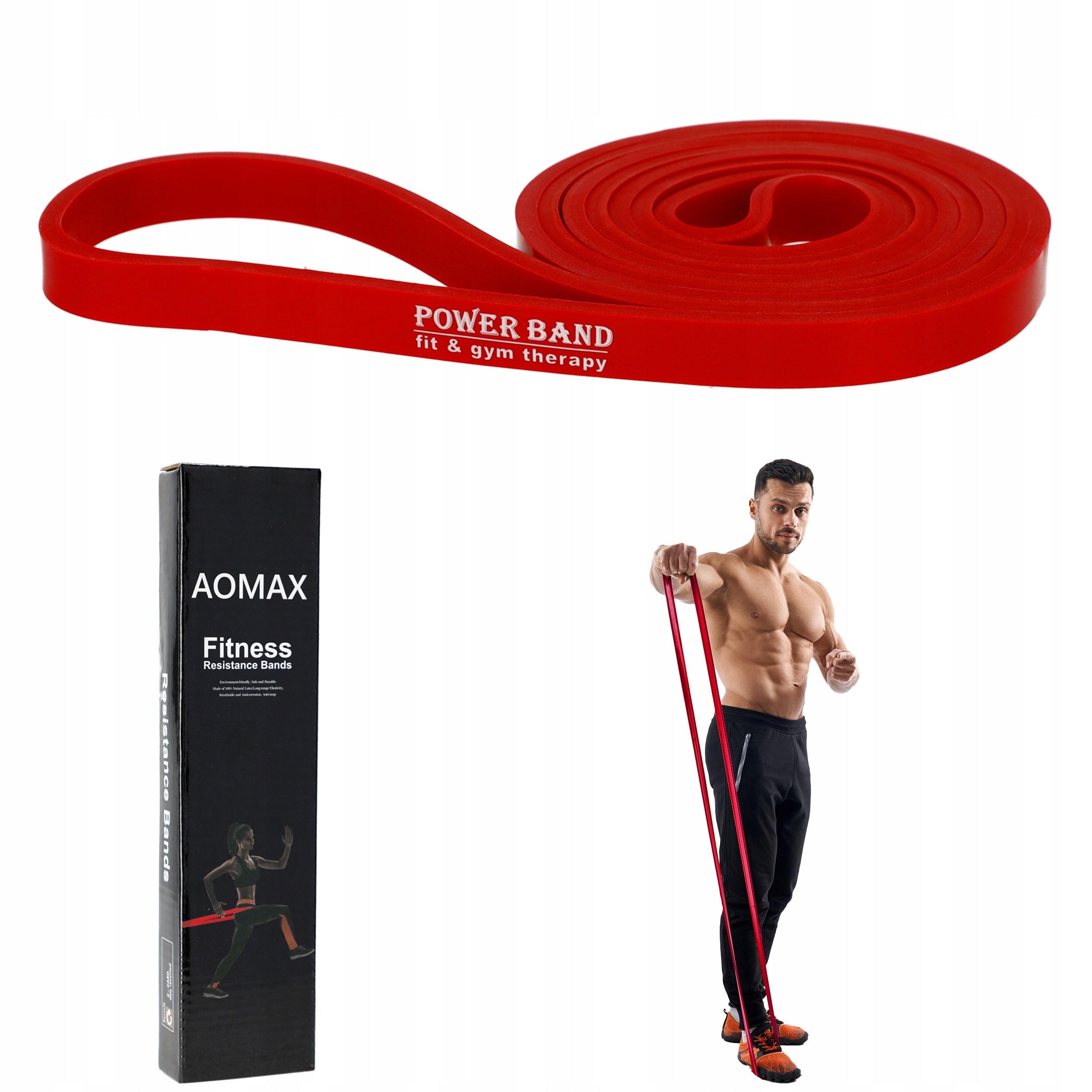 RESISTANCE RUBBER TAPE FOR FITNESS CROSSFIT EXERCISES 7-17kg