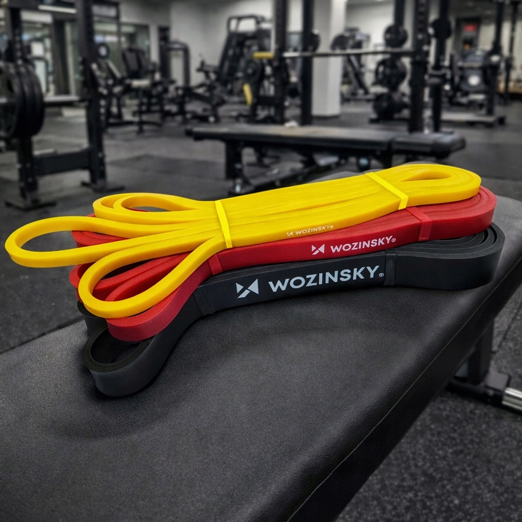 RESISTANCE RUBBERS FOR EXERCISE FITNESS GYM CROSS SET OF 3 BANDS Brand Wozinsky