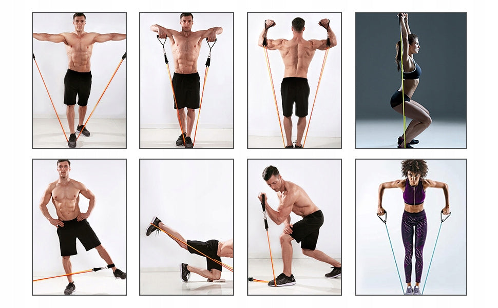RESISTANCE RUBBERS FOR EXERCISE fitness workout - 5 levels of load Width 5 mm