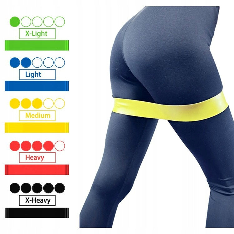 RESISTANCE RUBBERS FOR FITNESS EXERCISES-5 PIECES Megafit Color multicolor