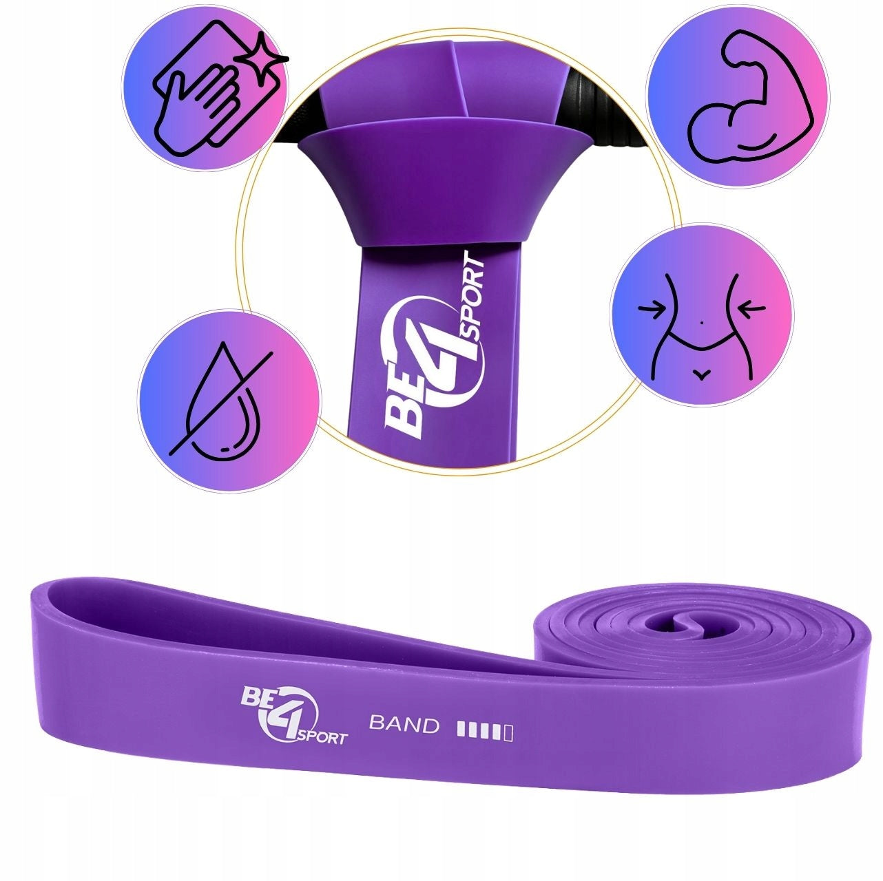 RESISTANCE TRAINING RUBBER DURABLE ELASTIC BAND POWER BAND Resistance 18-36kg Manufacturer code 5055