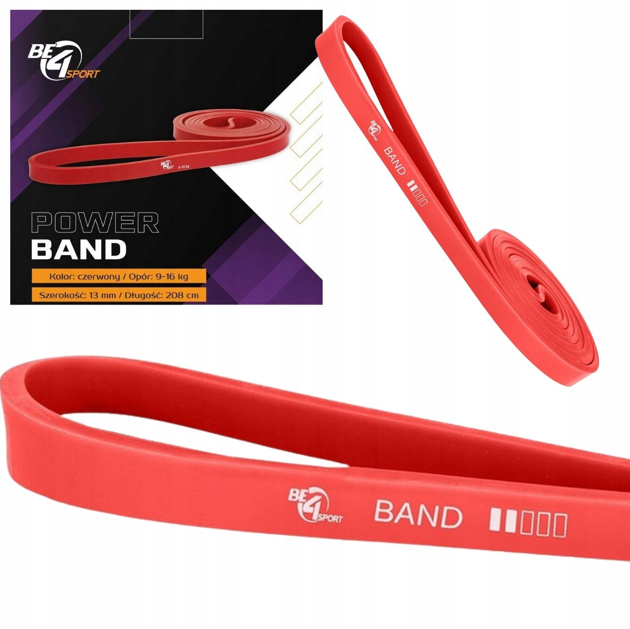 RESISTANCE TRAINING RUBBER DURABLE ELASTIC BAND POWER BAND Resistance 9-16kg