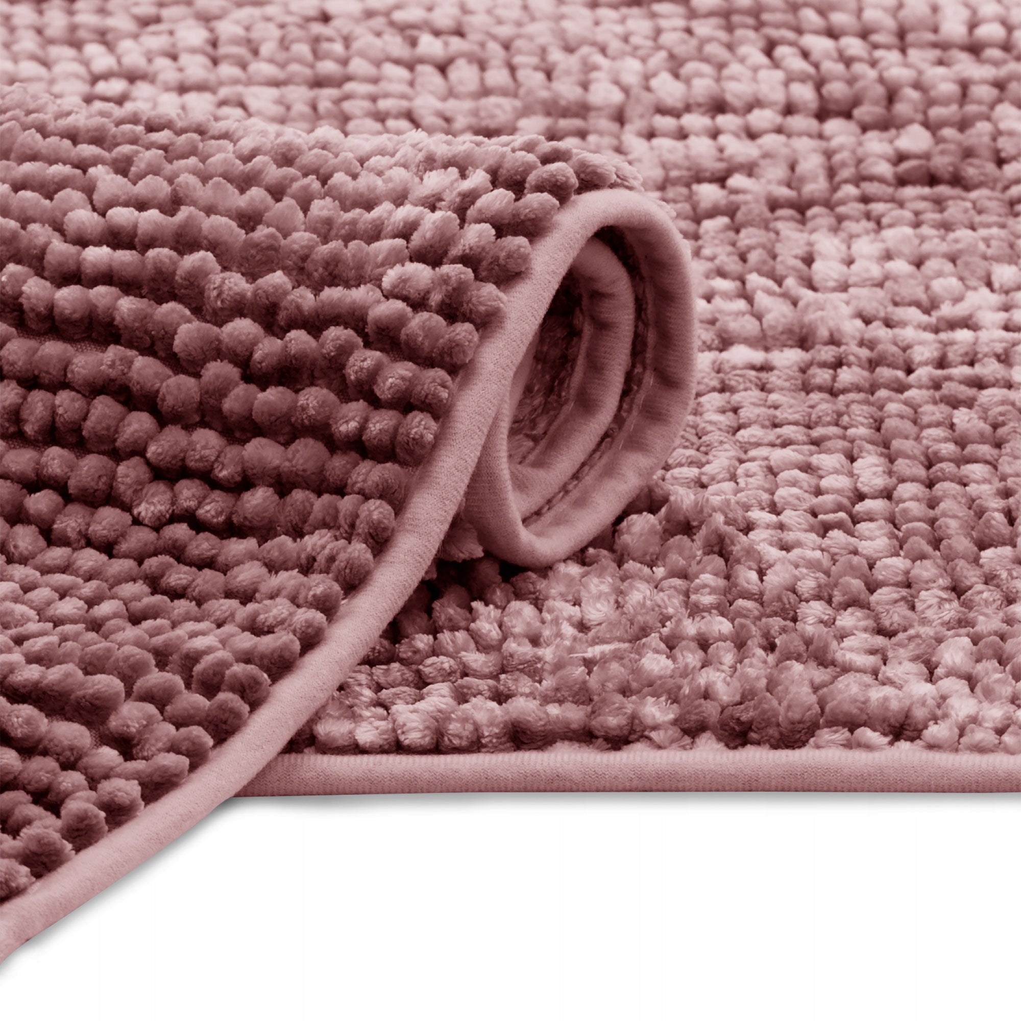 RESTILO Bathroom Rug Non-Slip Chenille Shaggy 50X70 Pink Packaging status original
