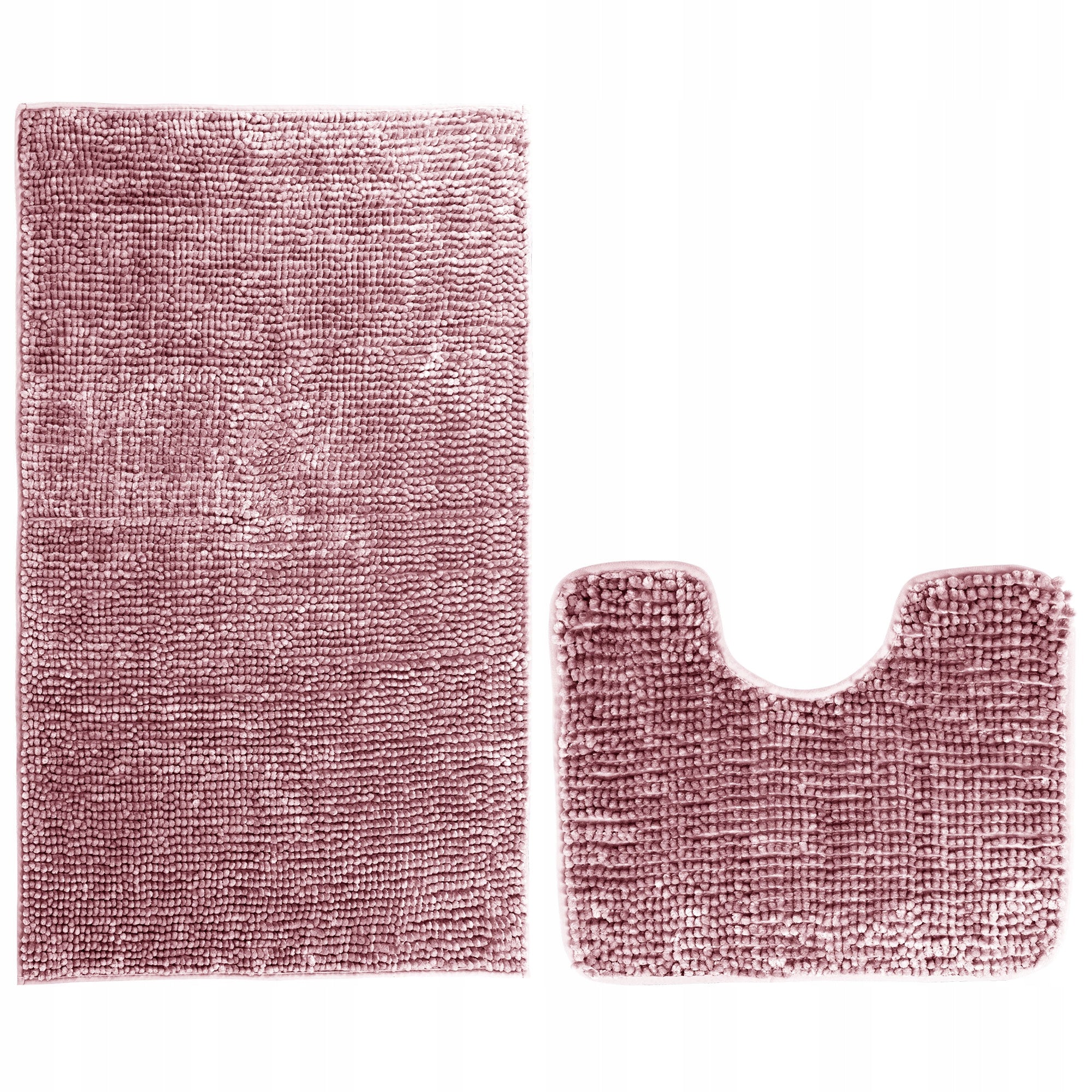 RESTILO Bathroom Rug Non-Slip Chenille Shaggy 50X80+40X54 Rose Brand Restilo