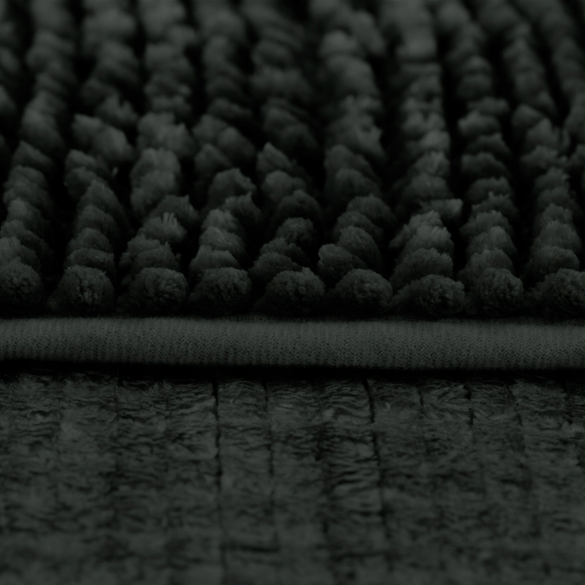 RESTILO Bathroom Rug Non-Slip Chenille Shaggy 70X120 Grey Length 120 cm
