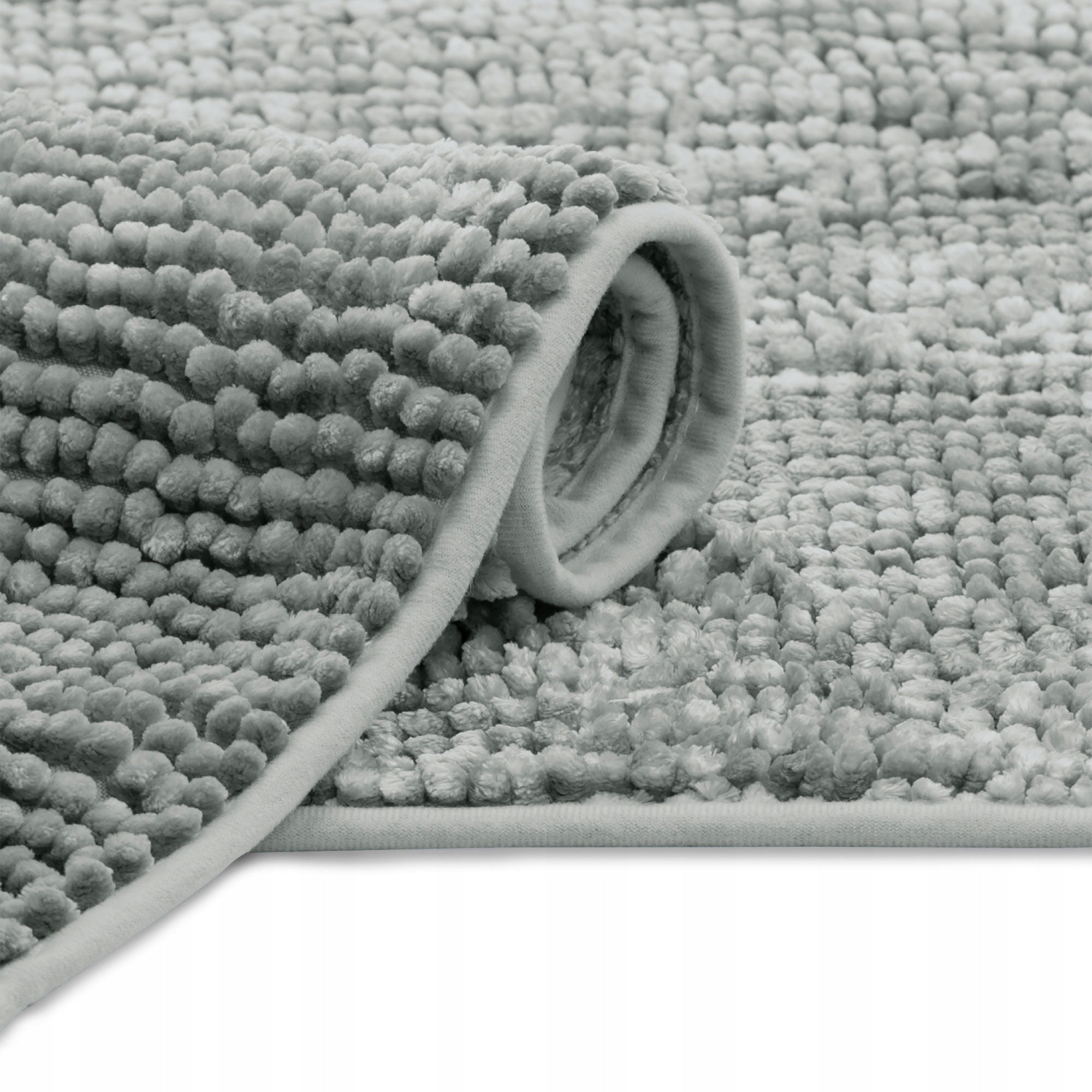 RESTILO Bathroom Rugs Non-Slip Chenille Shaggy 60X90 Grey Packaging status original